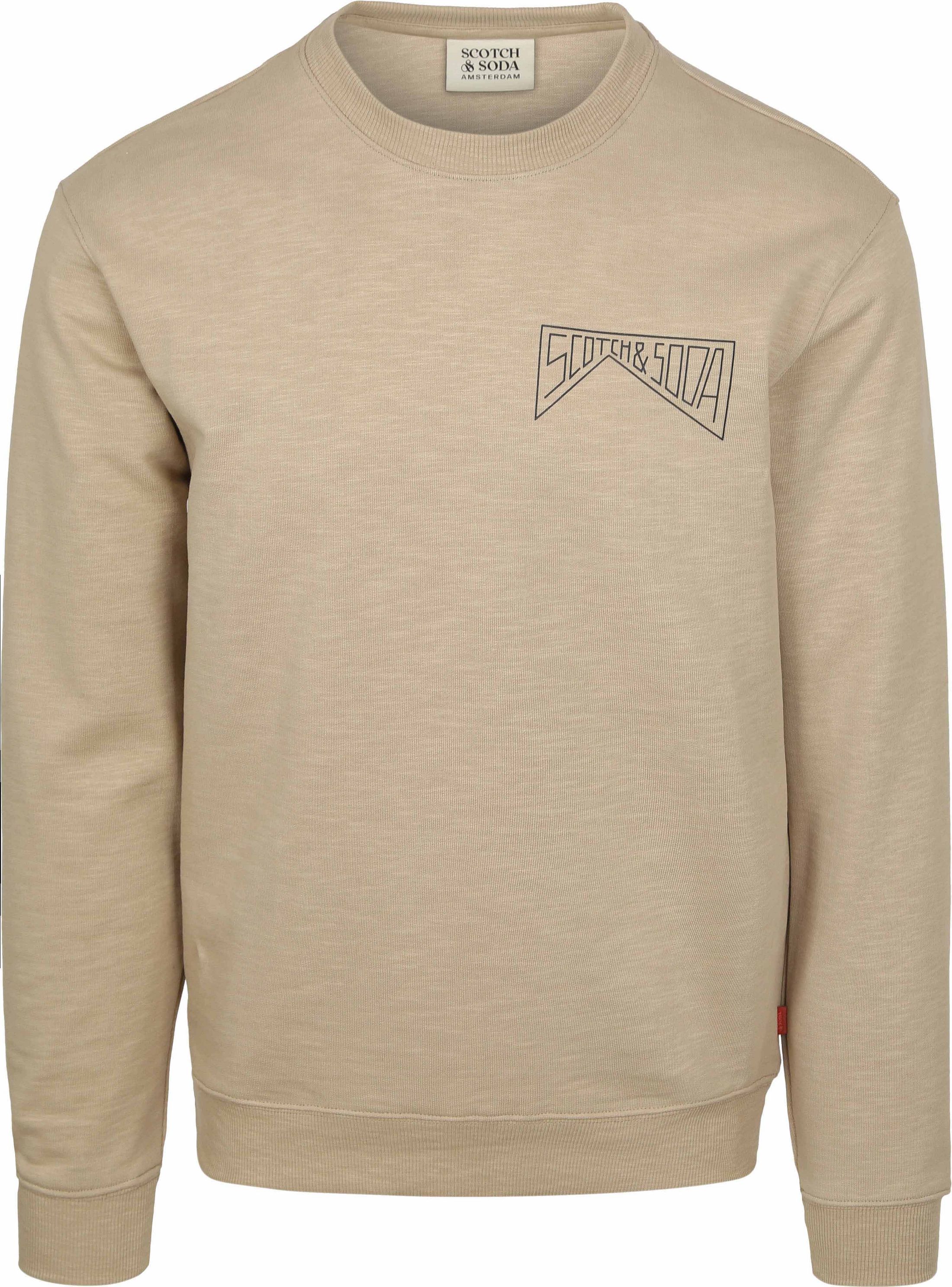 Scotch og Soda genser Logo Beige 181285-260