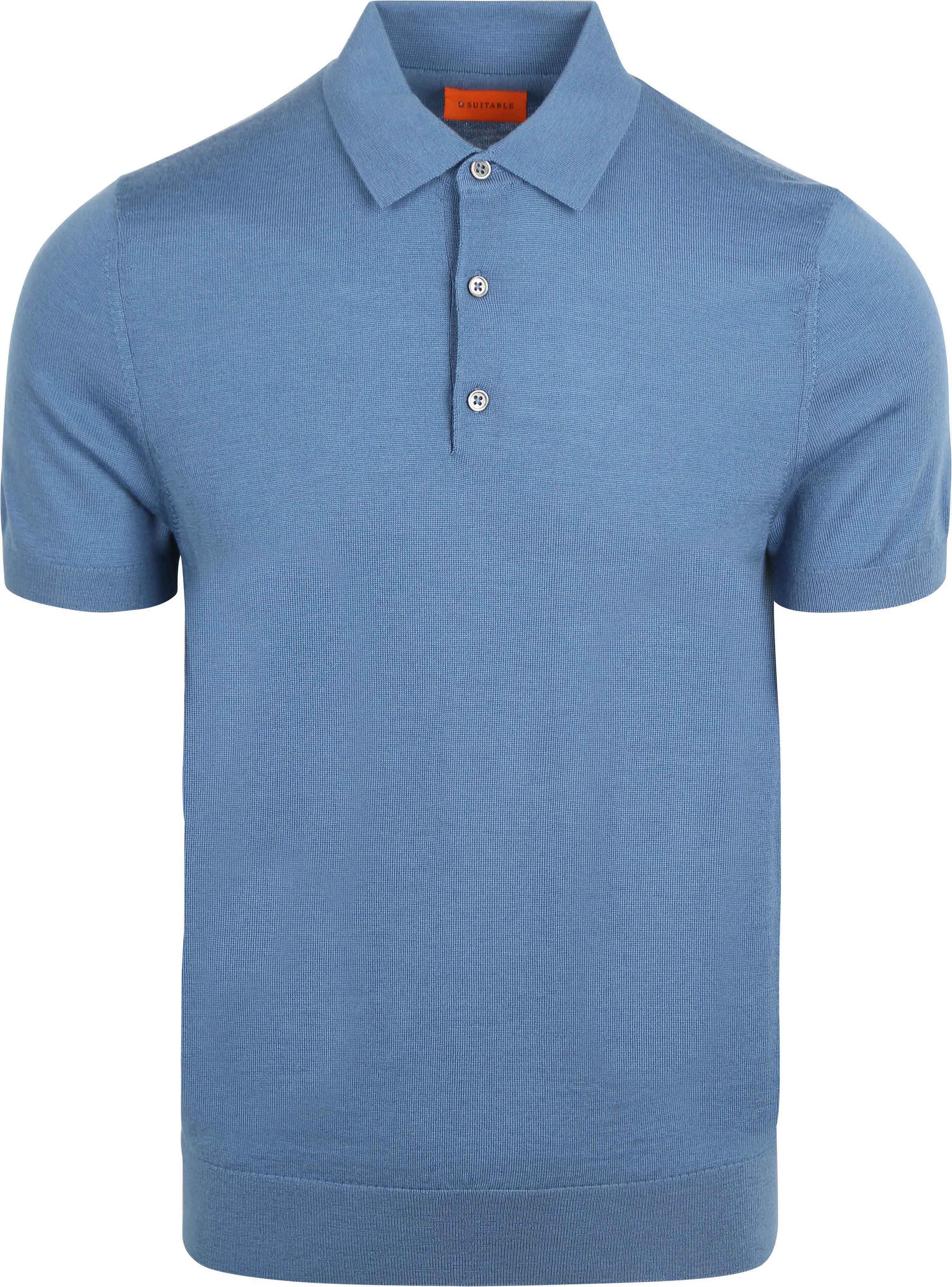 Suitable Polo Rishi Merinoull Blå PO-BU-MRI-25 241973 Ink Blue köp | Suitable