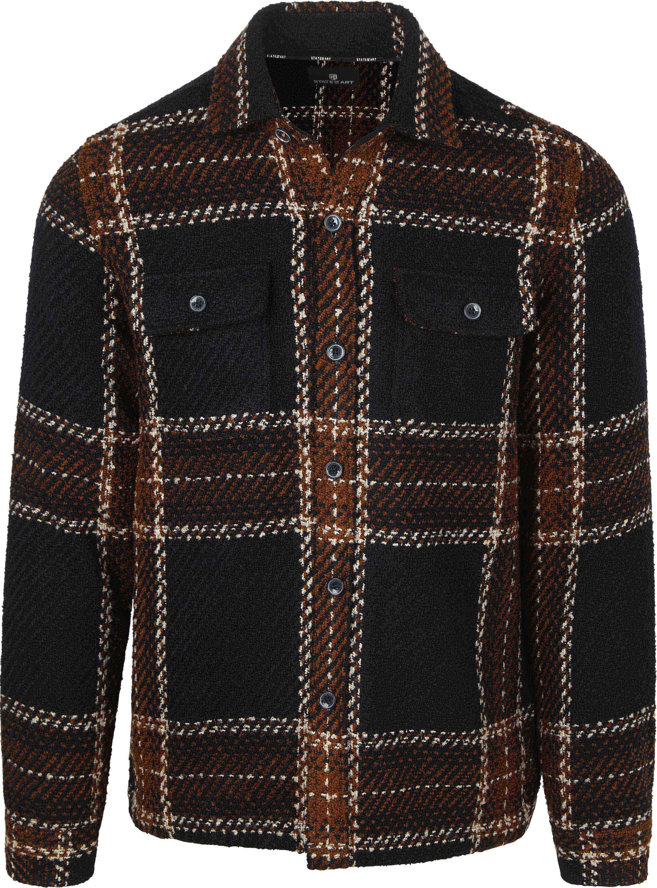 State Of Art Overshirt Checks Navy order online | 22525217-5984 | Suitable Lithuania