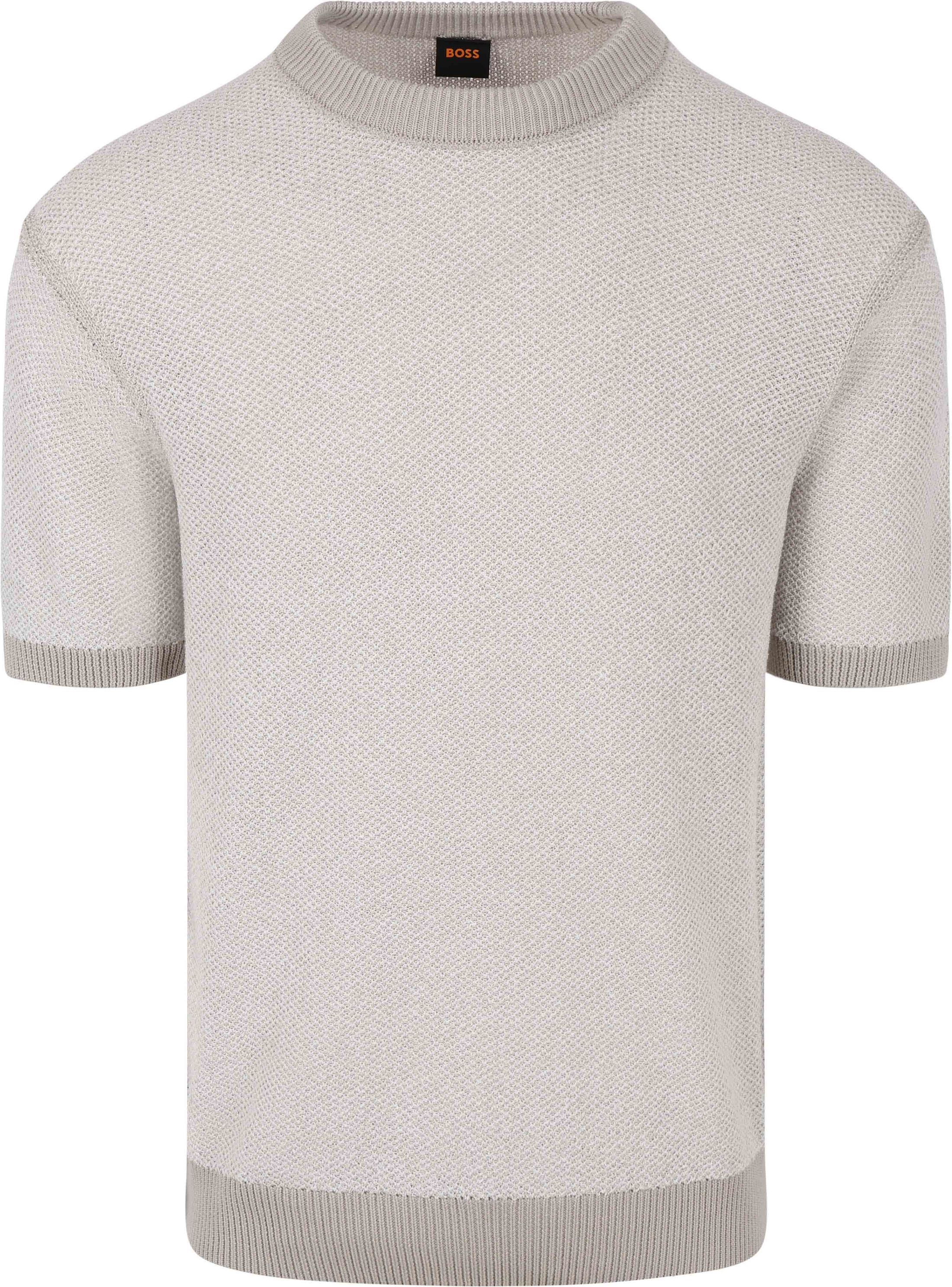 BOSS Knitted T-shirt Kantonio Gris commander en ligne | Suitable