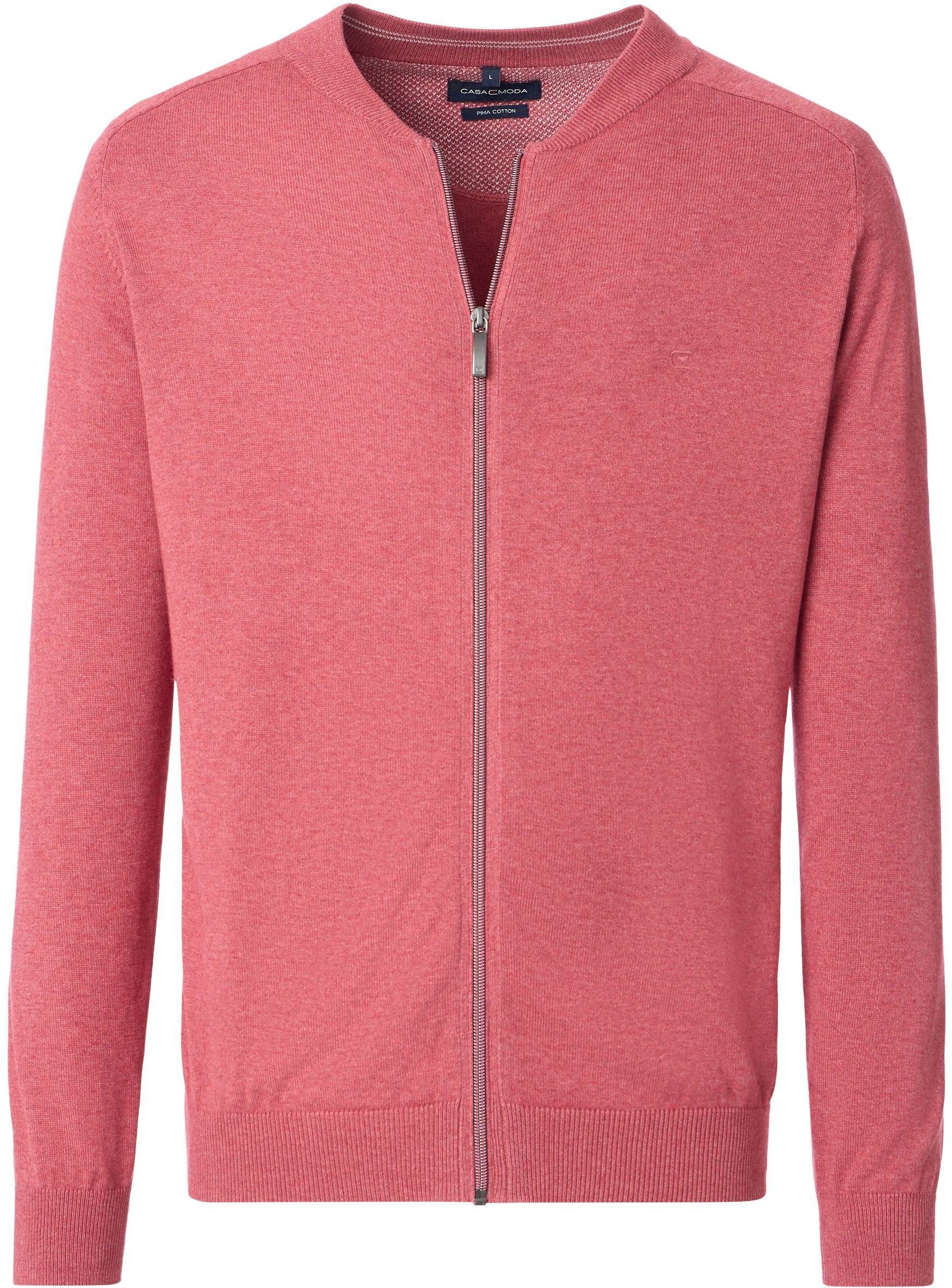 CASAMODA Cardigan Zippé Rouge Brique 004440-412 commander en ligne | Suitable