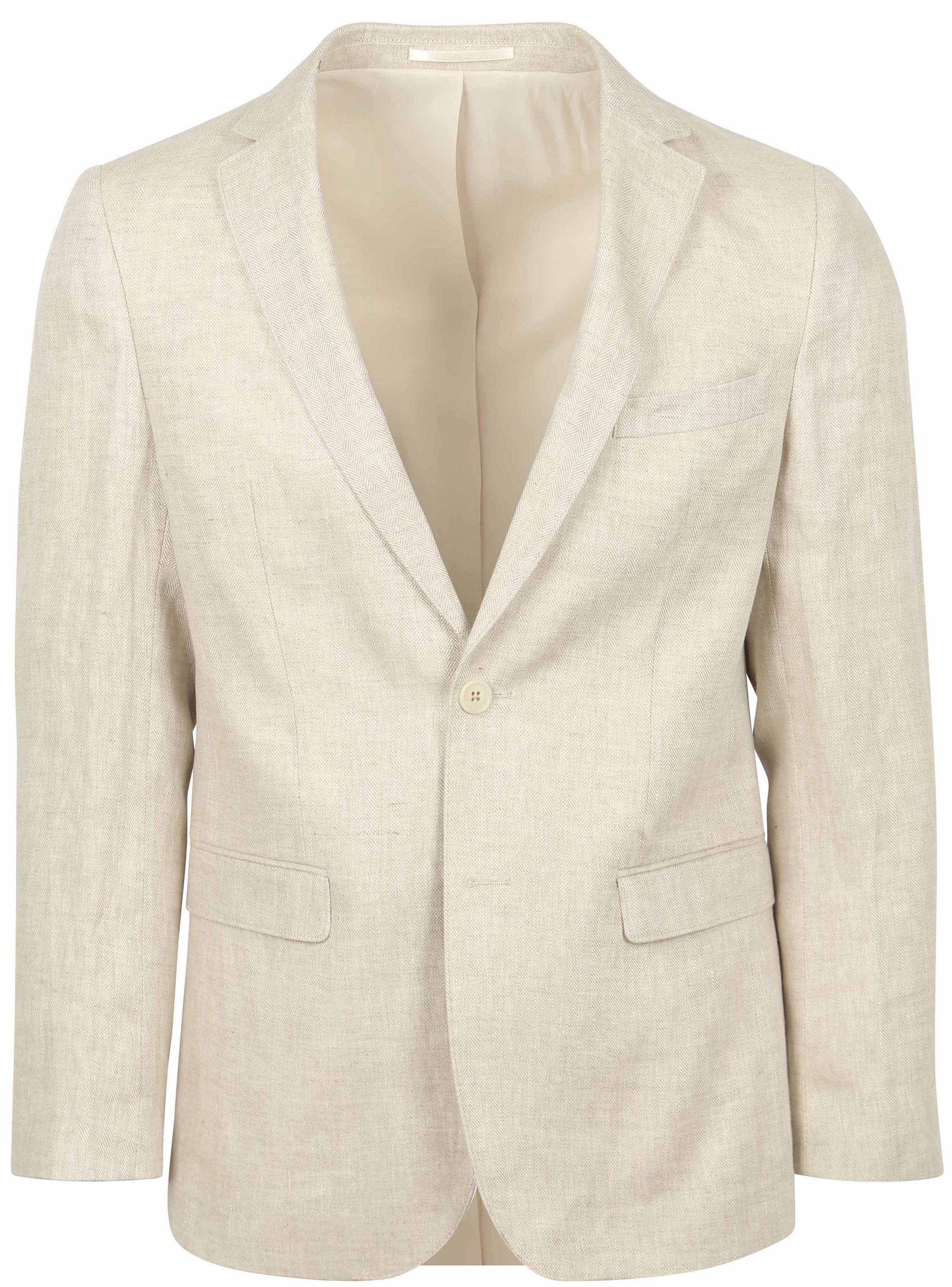 Suitable Blazer Linnen Herringbone Ecru BL-LINHER-25.01 ecru kopen | Suitable