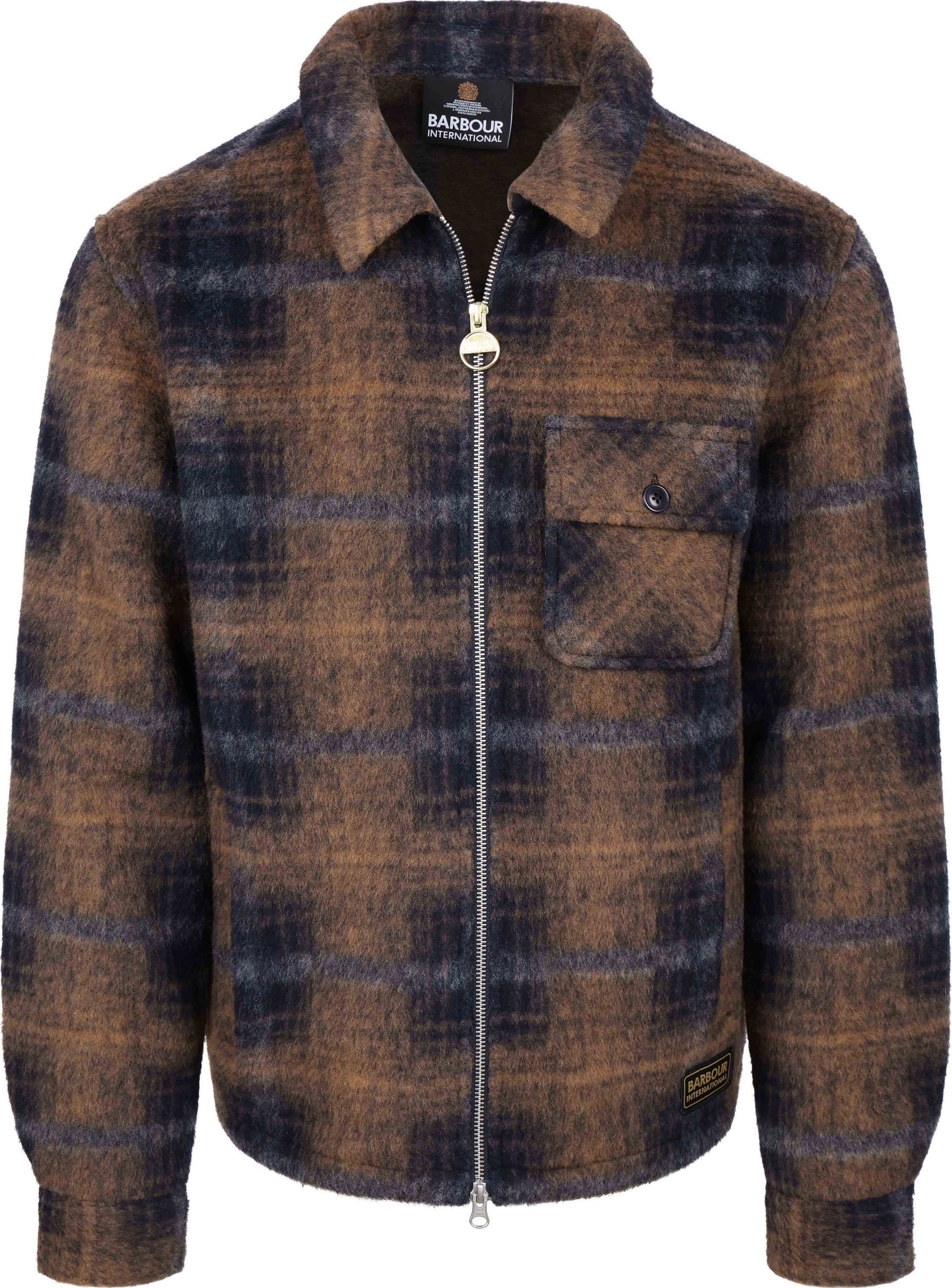 Barbour International Surchemise Oswald Navy Camel MFL0229-NY91 commander en ligne | Suitable