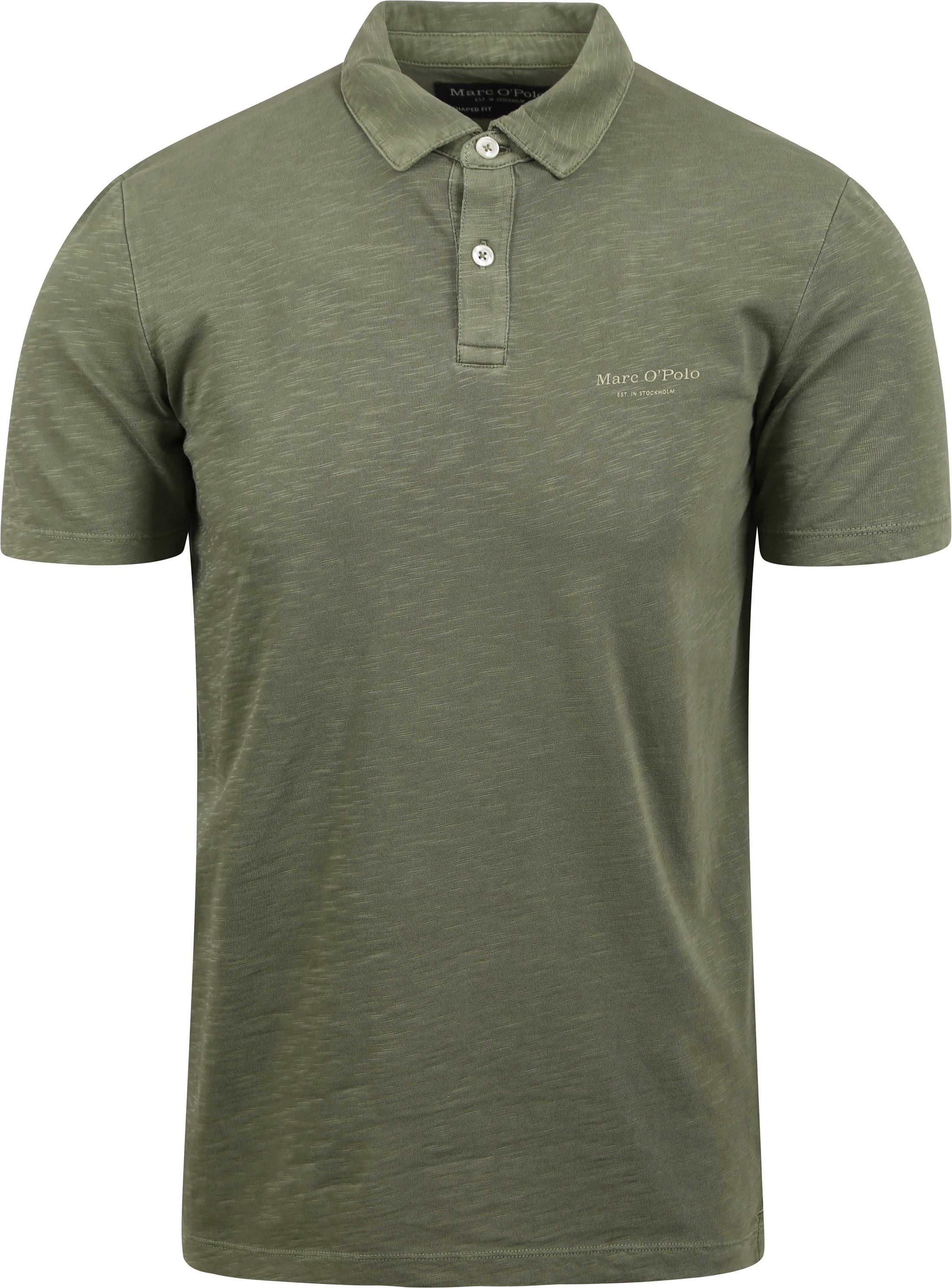 Køb Marc O'Polo Poloshirt i Meleret Olivengrøn 336224653004-465 | Suitable