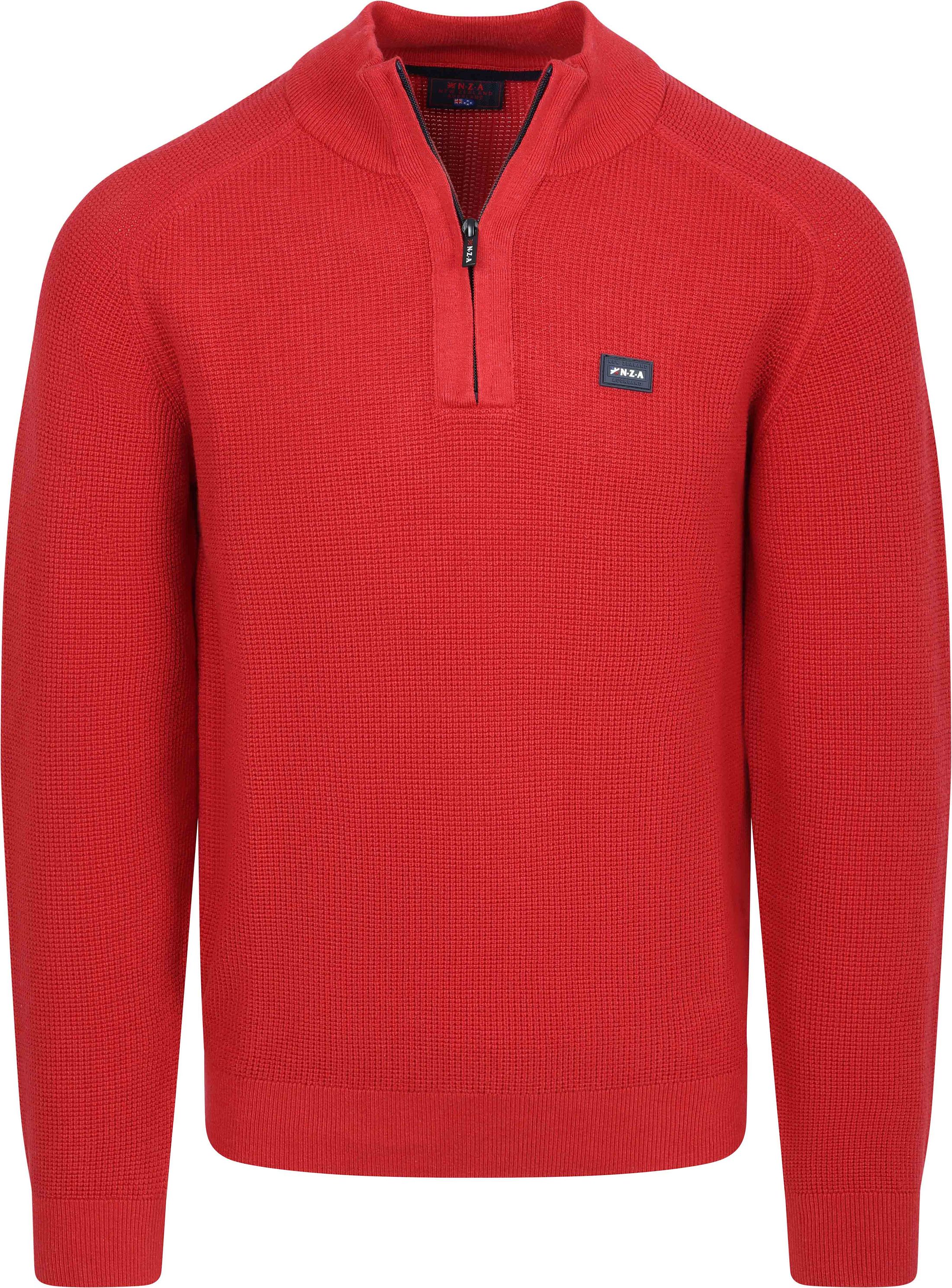 NZA Half Zip Slub Knit Melange Red order online | Suitable
