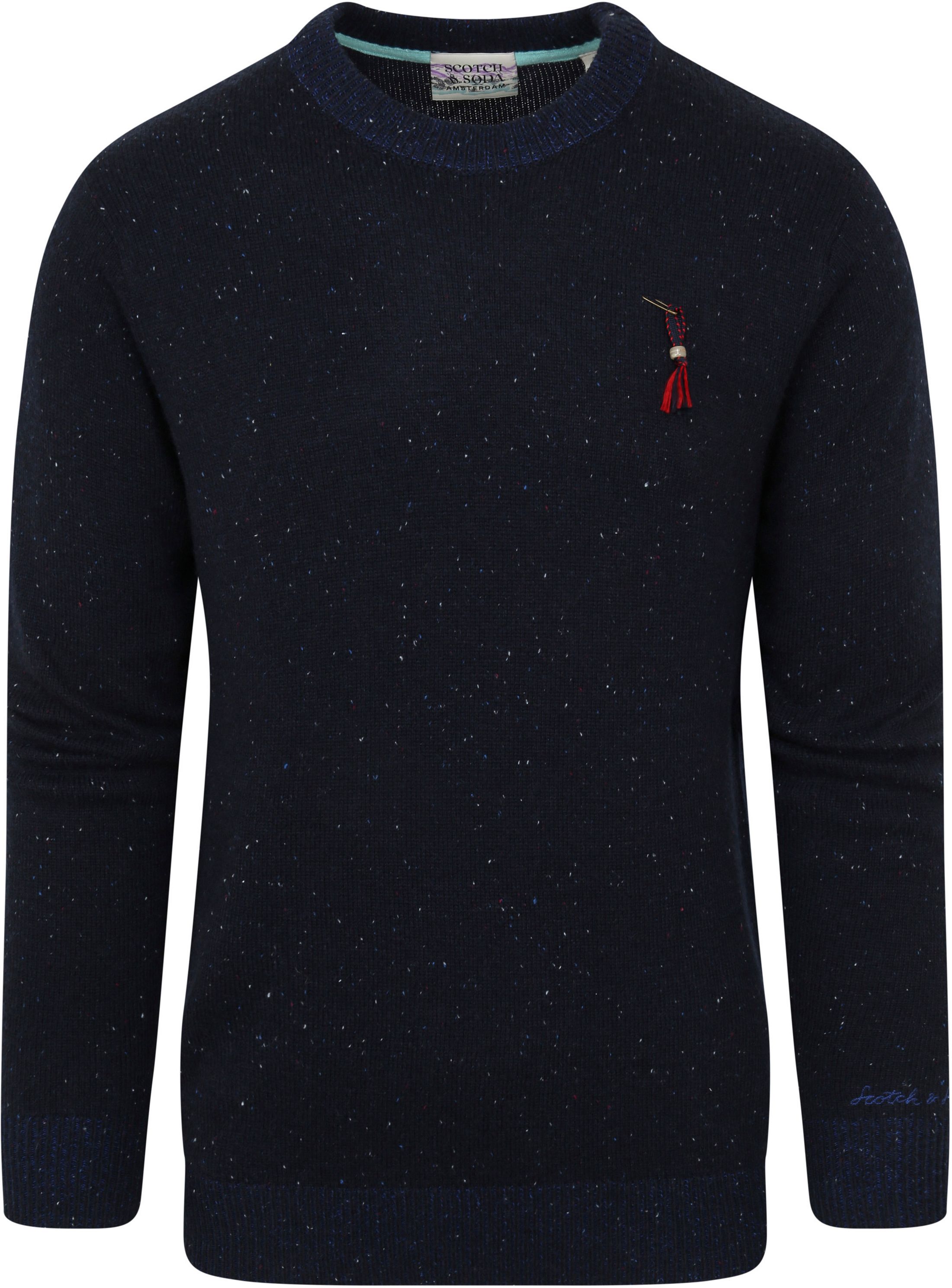 Scotch and Soda Pullover Mix Wol Gespikkeld Donkerblauw 169271 kopen | Suitable