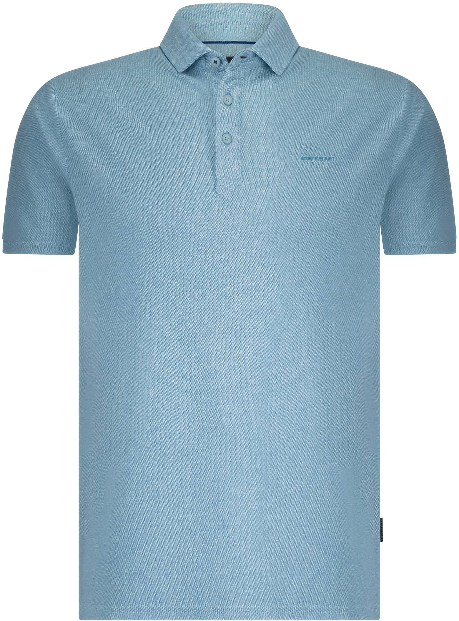 Køb State of Art Poloshirt Piqué Melange Lyseblå 46115907-5611 | Suitable