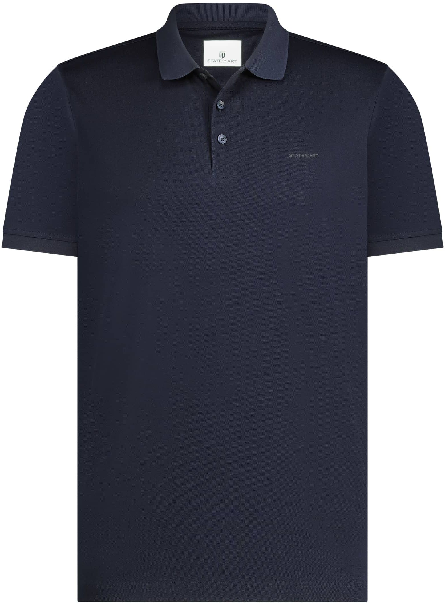State of Art Poloskjorte Mercerized Piqu&eacute; Blå 46191500-5900