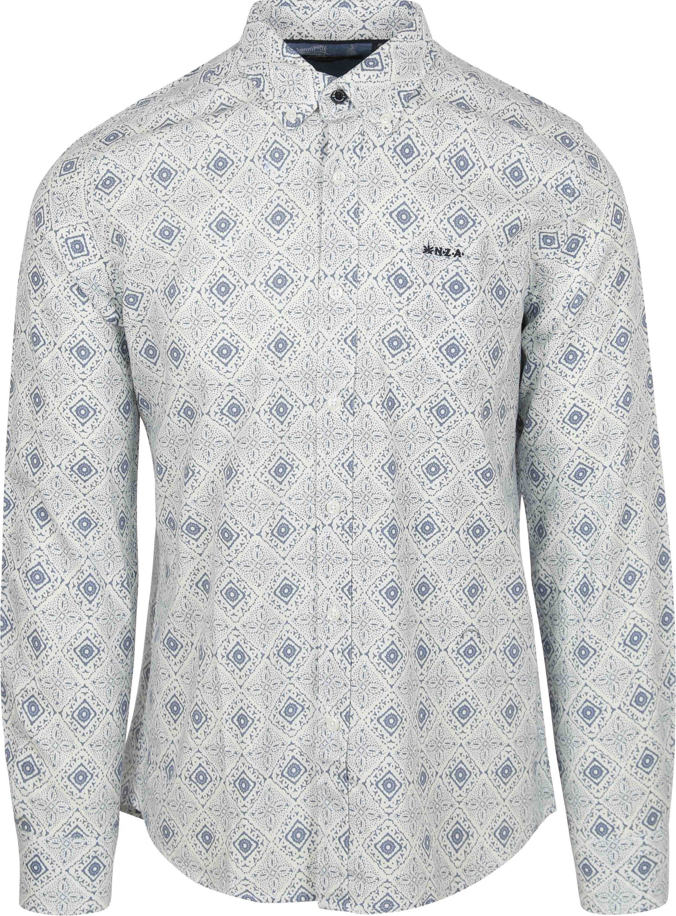 NZA Chemise Karson Linen Blend Bleu  commander en ligne | 25AN542-1677 | Suitable Luxembourg