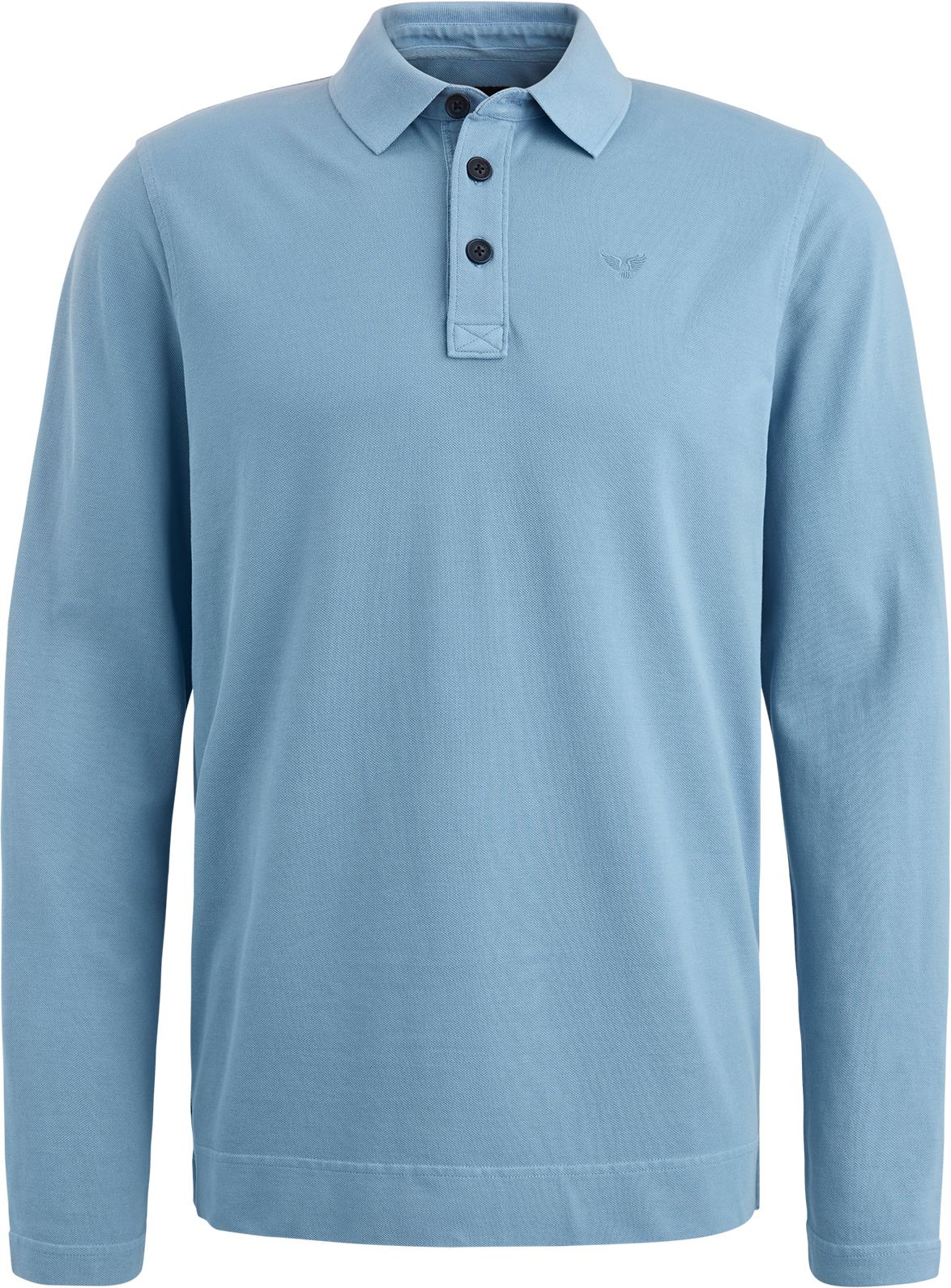PME Legend Long Sleeve Polo Shirt Garment Dye Piqué Blue order online | PPS2502803-5393 | Suitable Italy