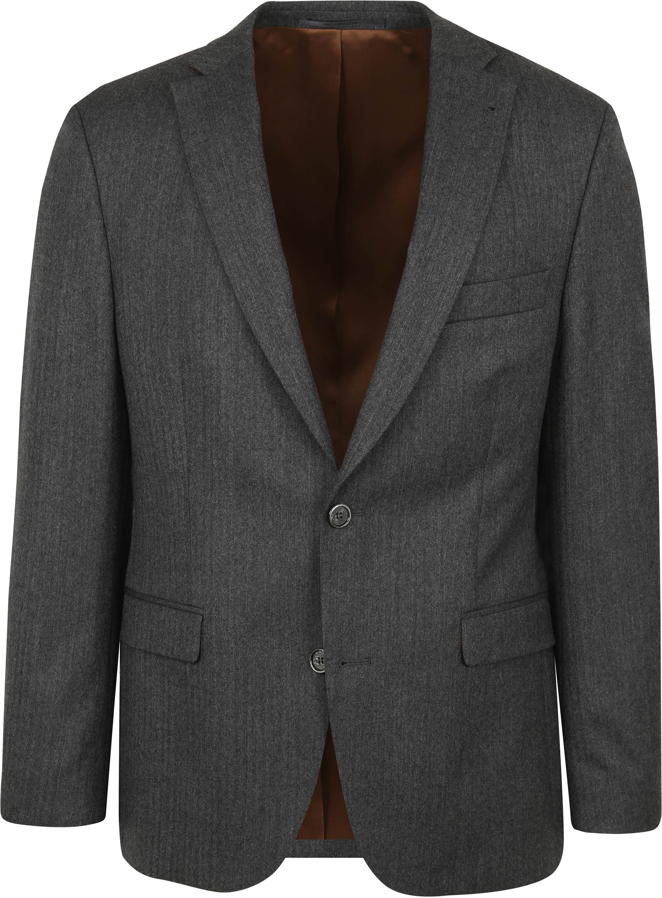 Suitable Prestige Kavaj Ull Herringbone Grå 22BL-HERR-GRY