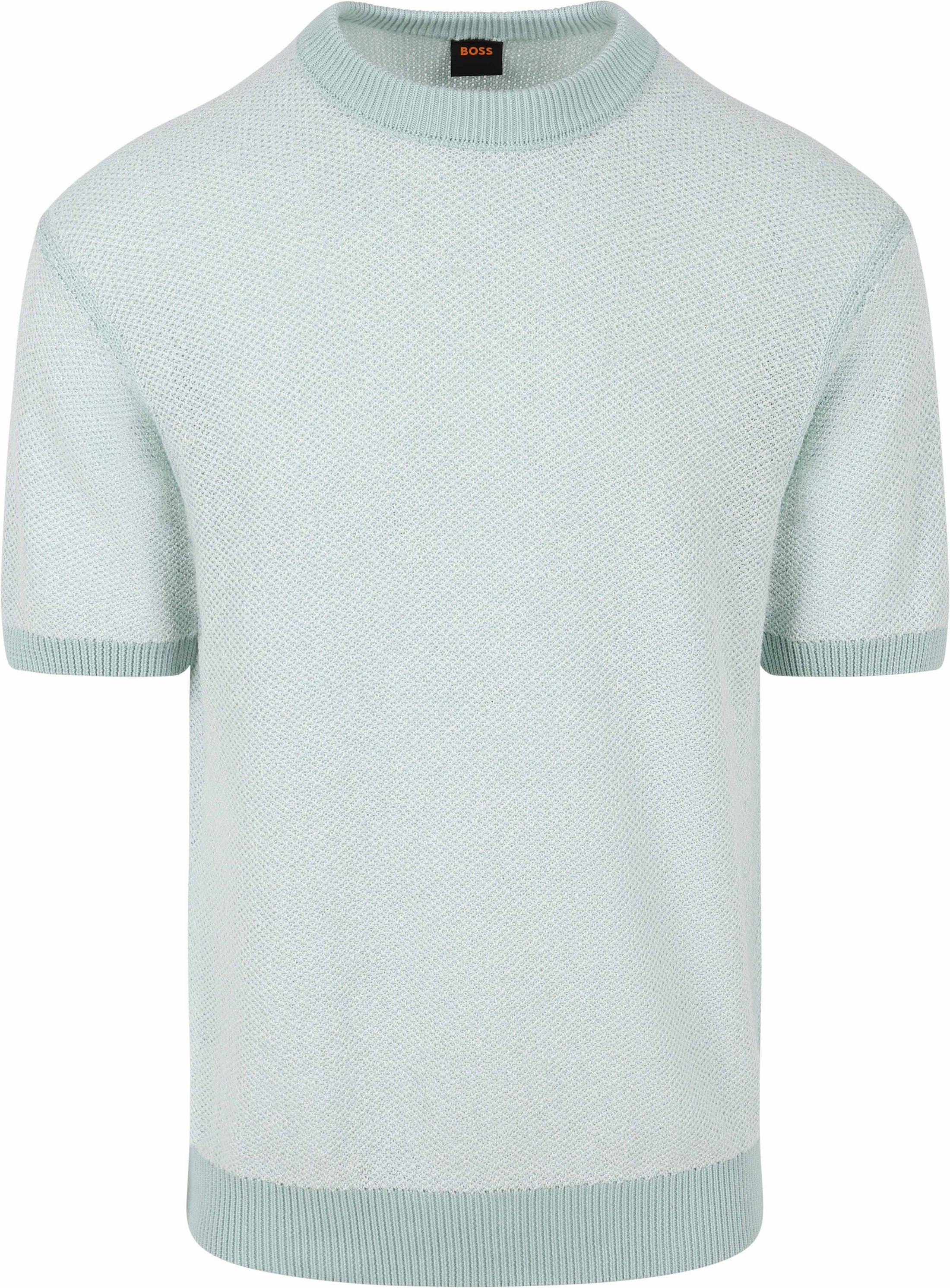 BOSS Knitted T-shirt Kantonio Aqua order online | Suitable
