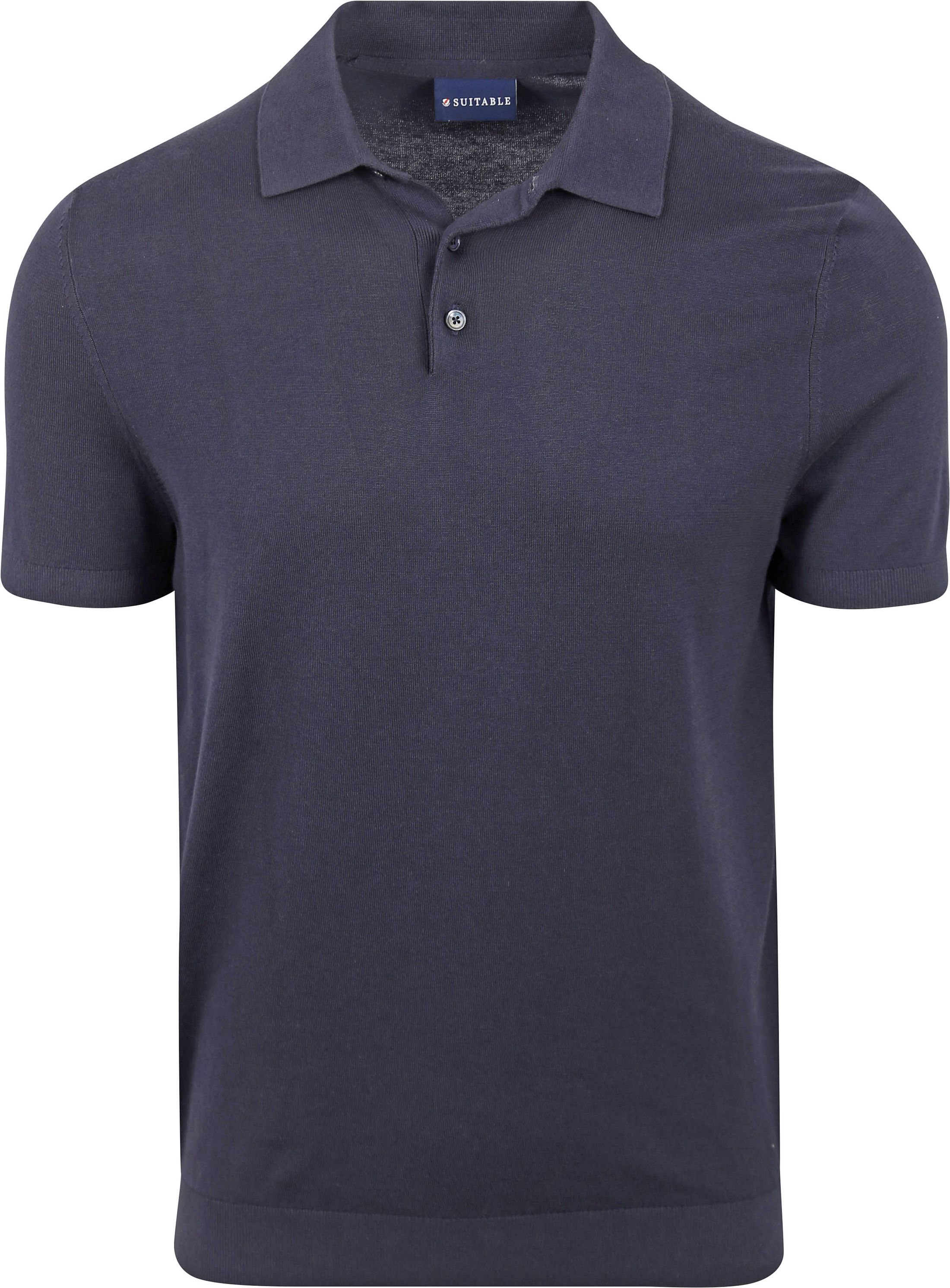 Køb Suitable Strikket Polo Marineblå PO-BU-CO-24 FCD28099 Navy | Suitable