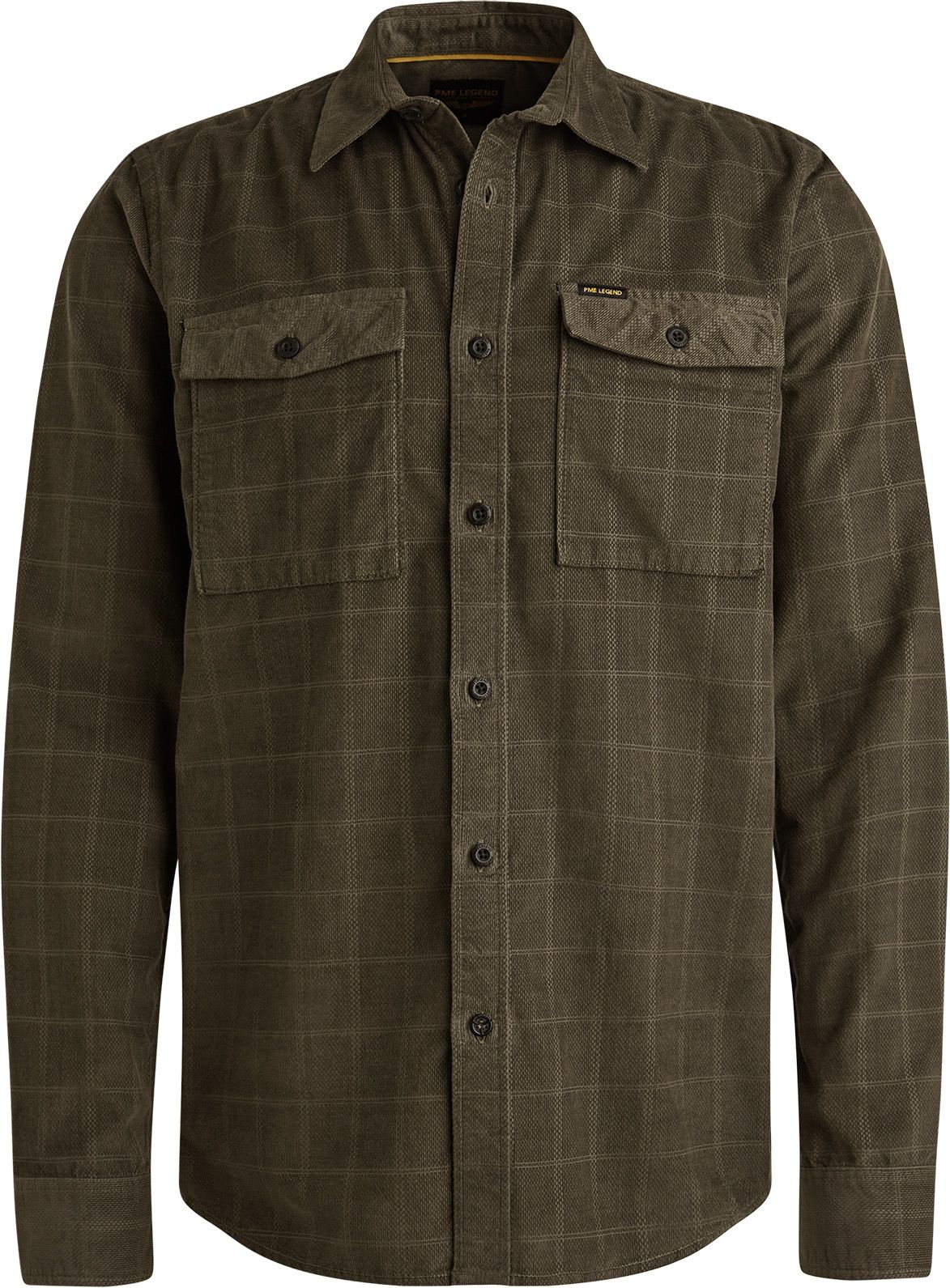 PME Legend Overshirt Fine Corduroy Beluga Grøn PSI2509242-8039