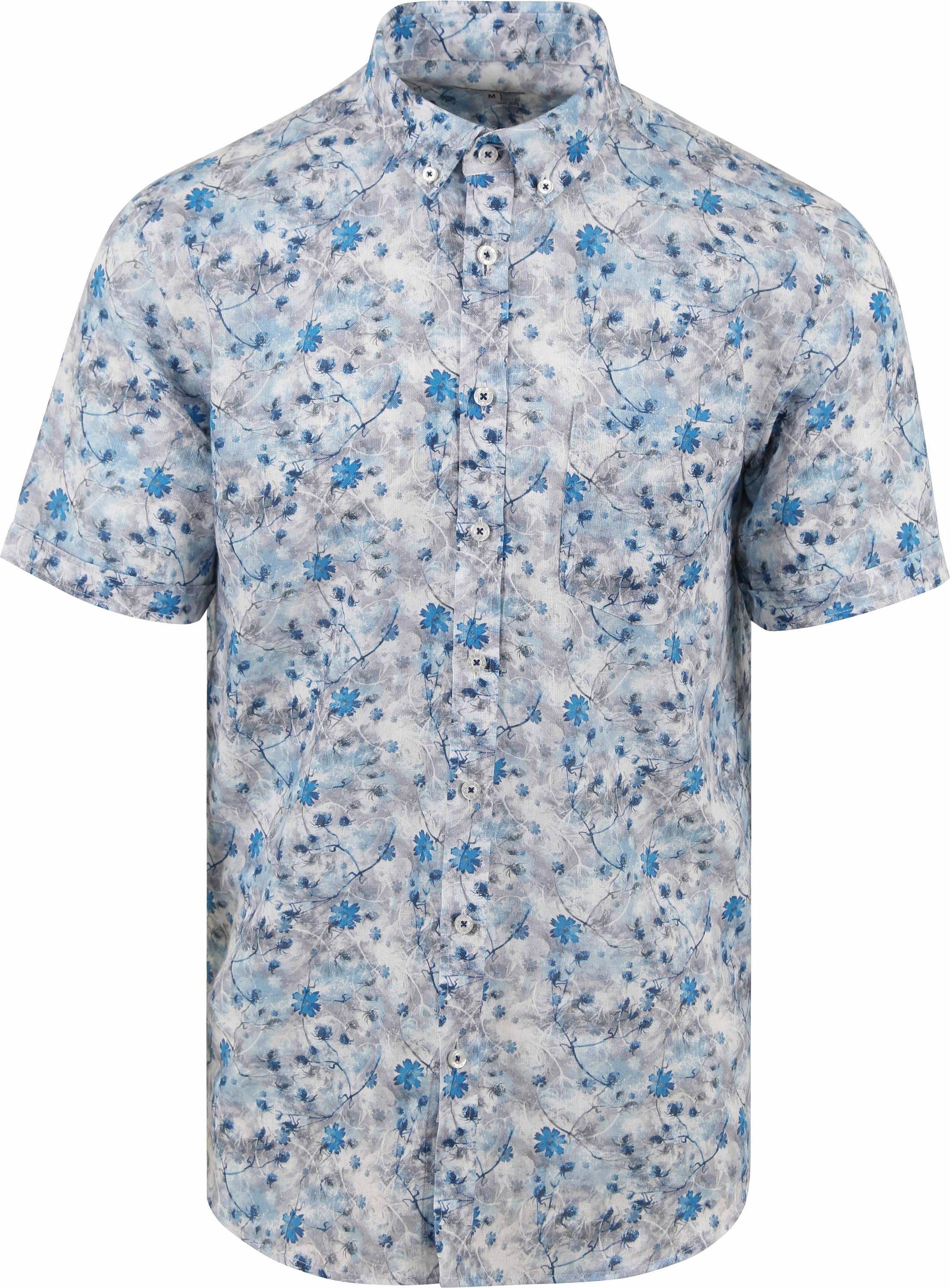 State Of Art Short Sleeve Overhemd Print Bloem Blauw 26413938-5511 kopen | Suitable