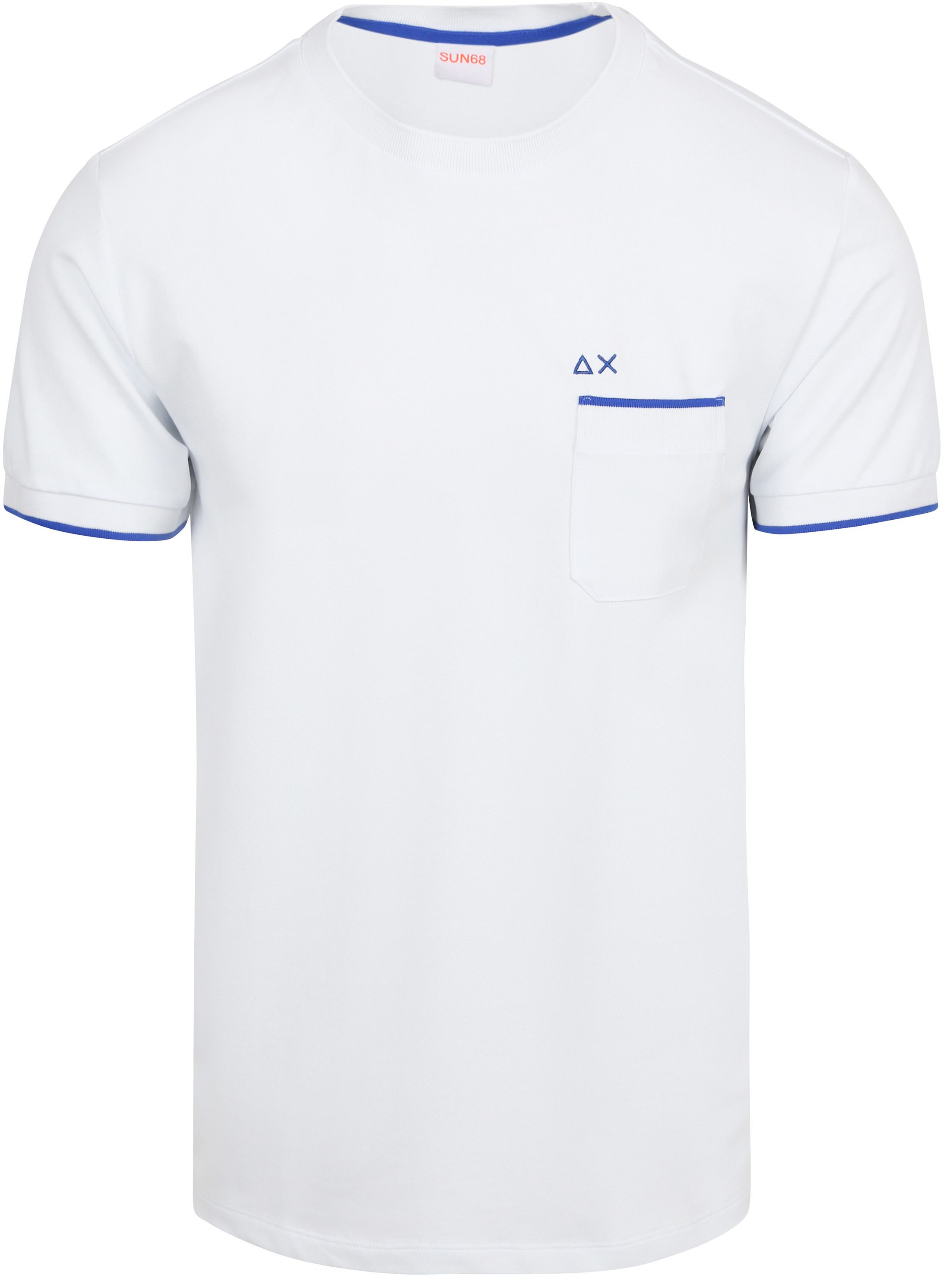 Sun68 Pique T-skjorte Fluo Stripe Hvit Størrelse XXL