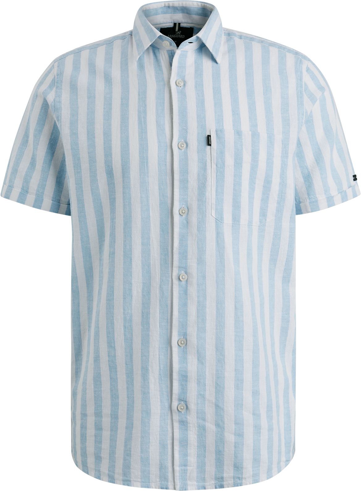 Vanguard Chemise Short Sleeve De Lin Rayures Bleu Clair commander en ligne | VSIS2404260-5376 | Suitable Luxembourg
