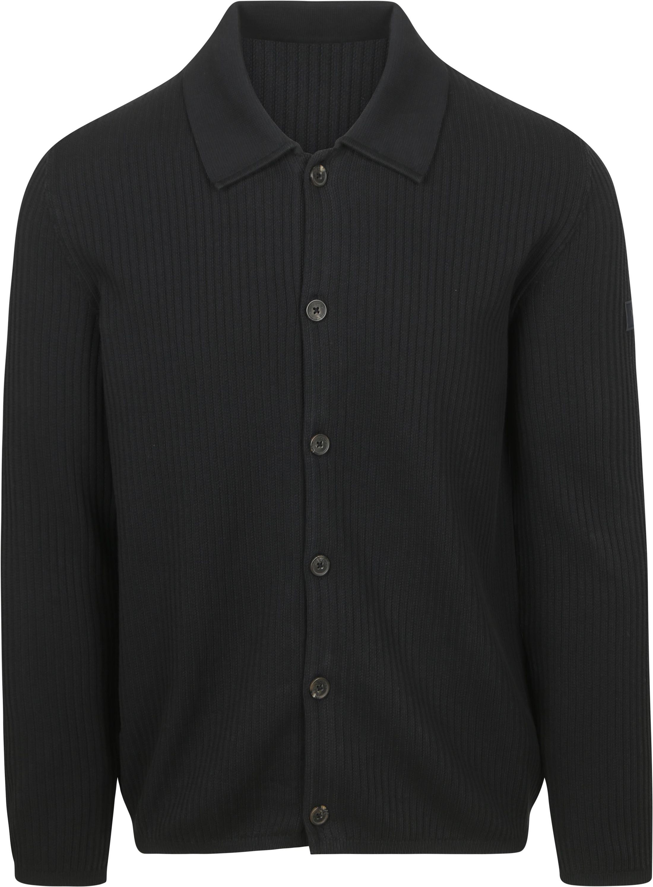 Marc O'Polo Vest Knapp Ribbet Marineblå 528502461110-888