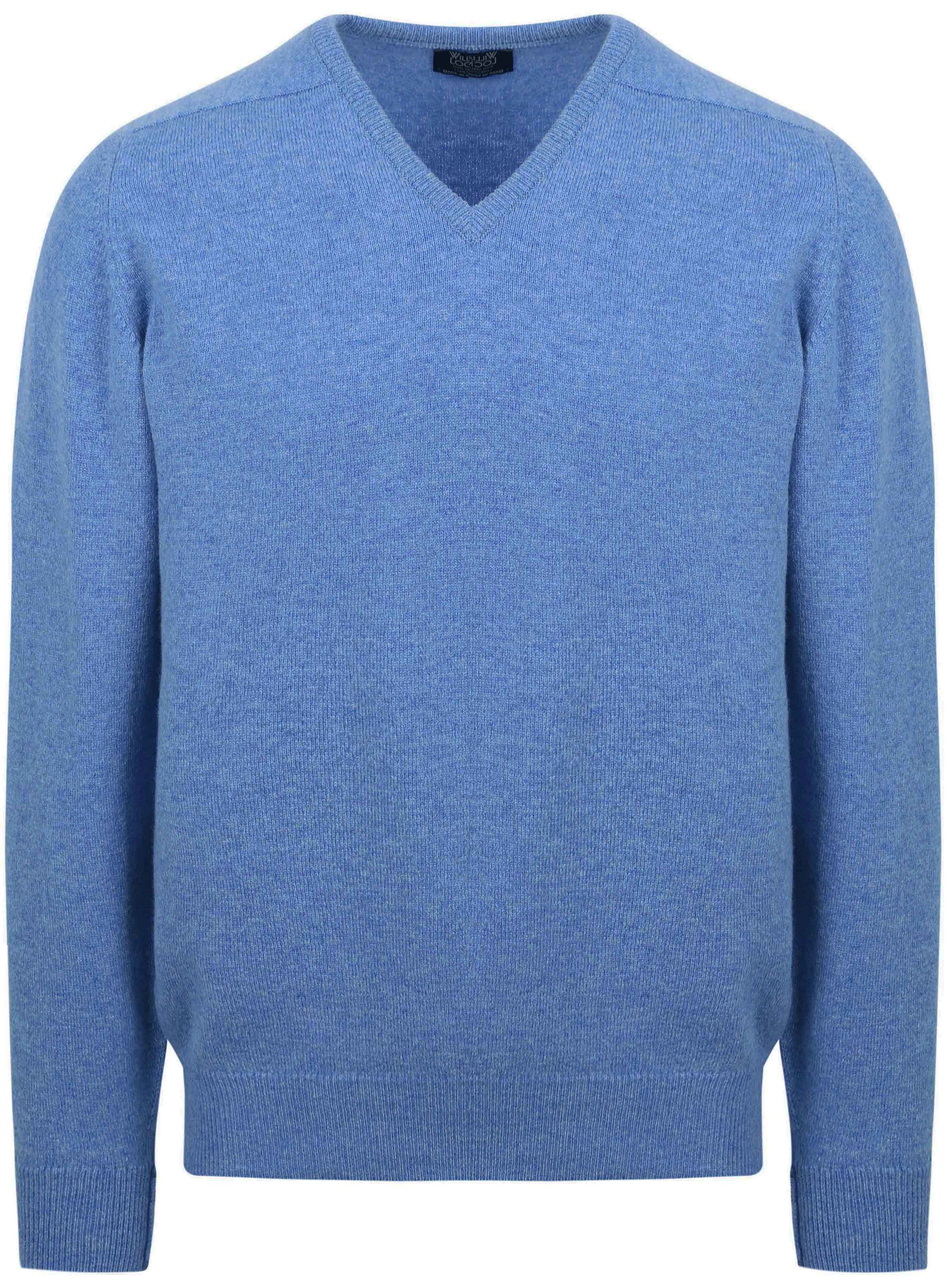 William Lockie V-hals lammull Jeans Melange 7092DF-241 Jeans