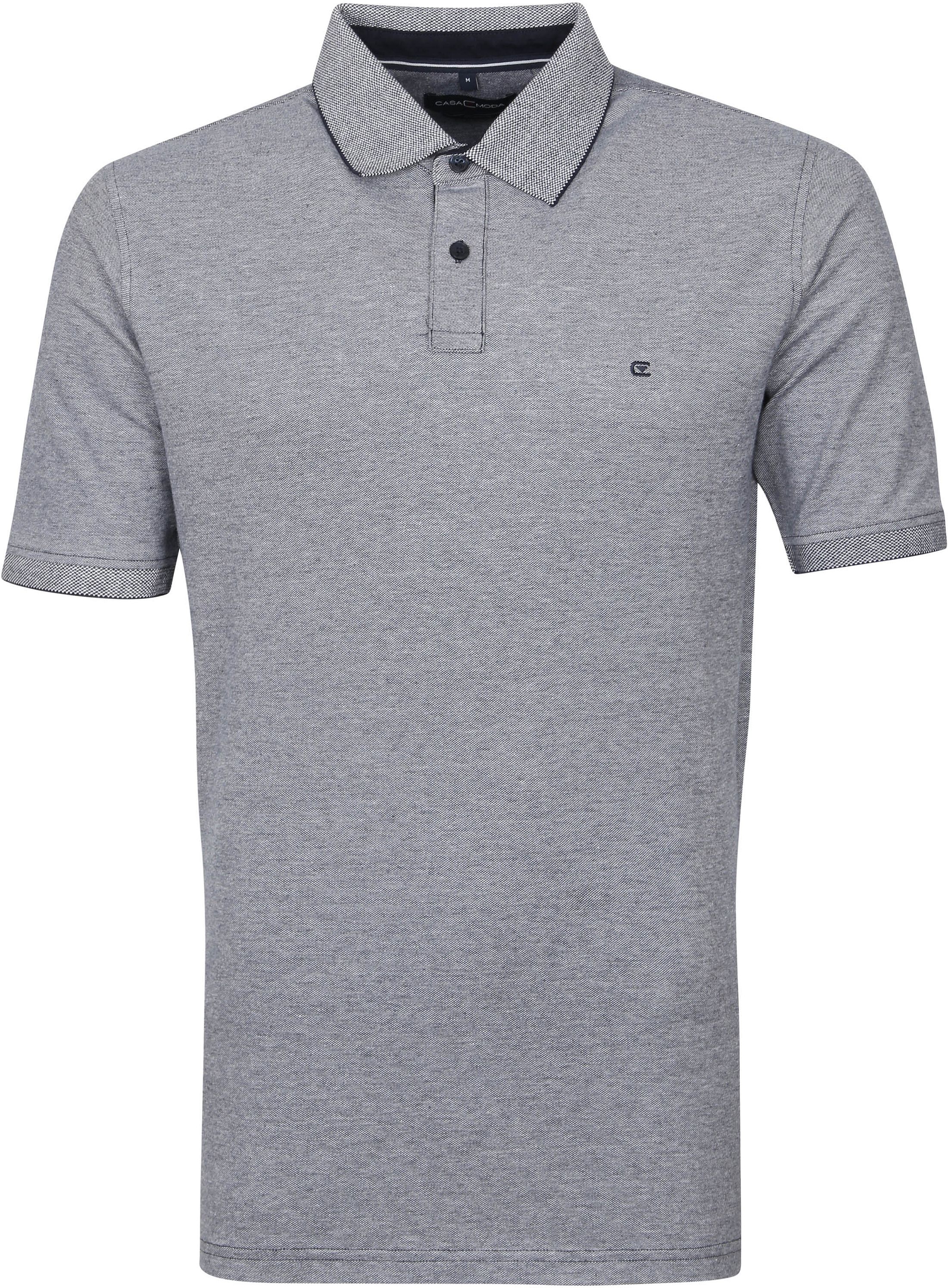 Køb CASAMODA Polo Stretch Melange Mørkeblå 004470-108 | Suitable