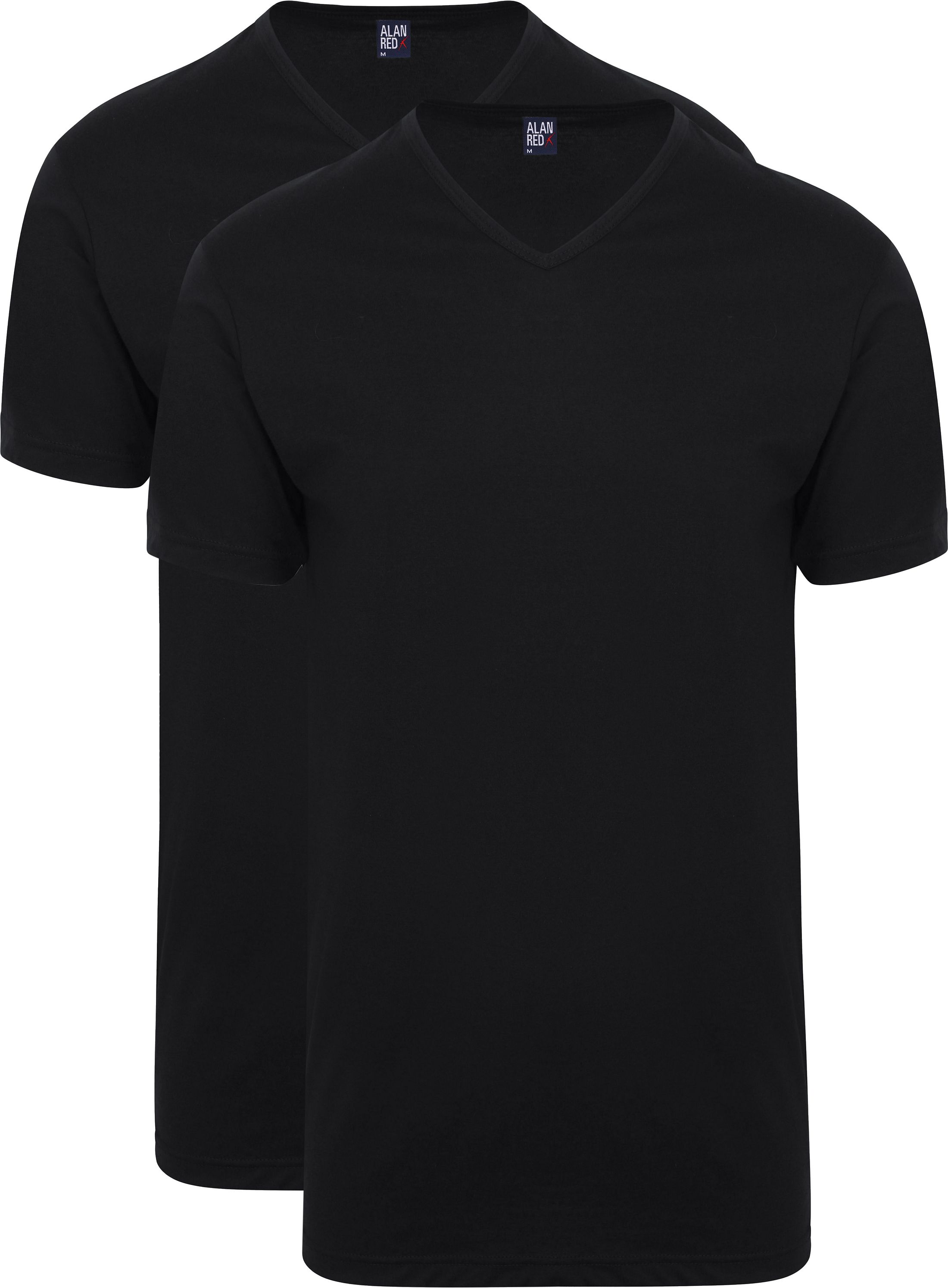 Alan Red Camiseta Negro 5671/2P/99 Vermont Long Black 2-pack