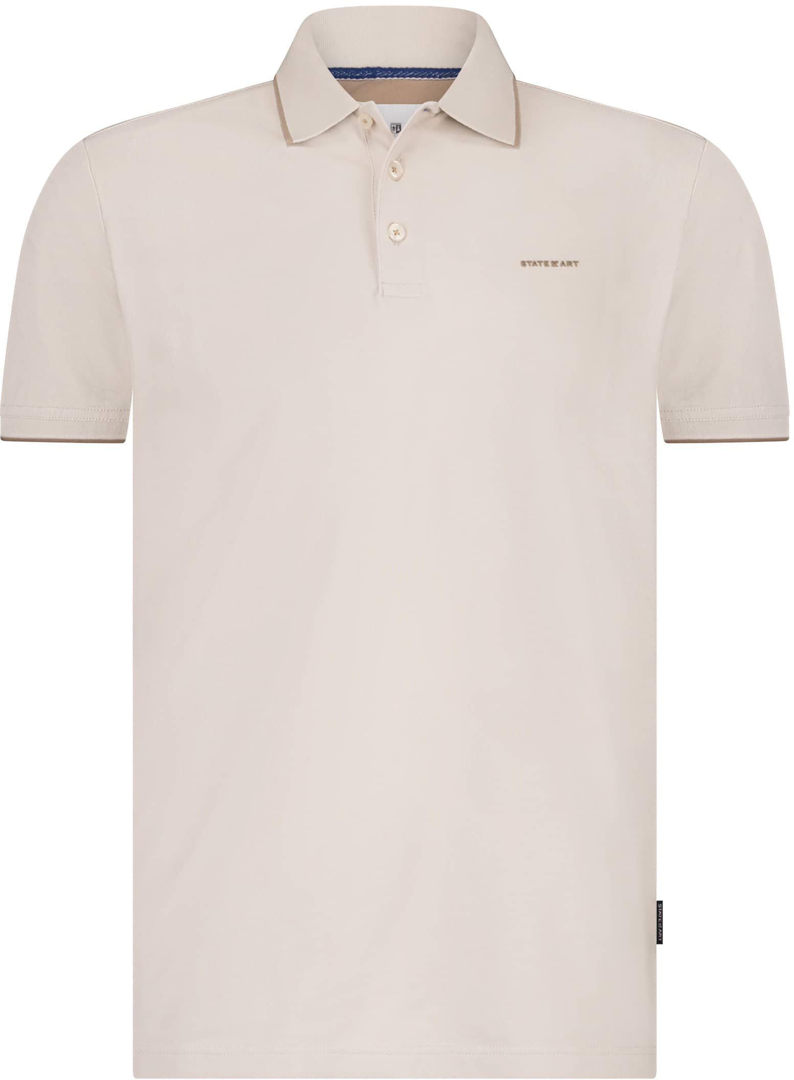 Køb State of Art Polo-shirt Piqué Greige 46115400-1400 | Suitable