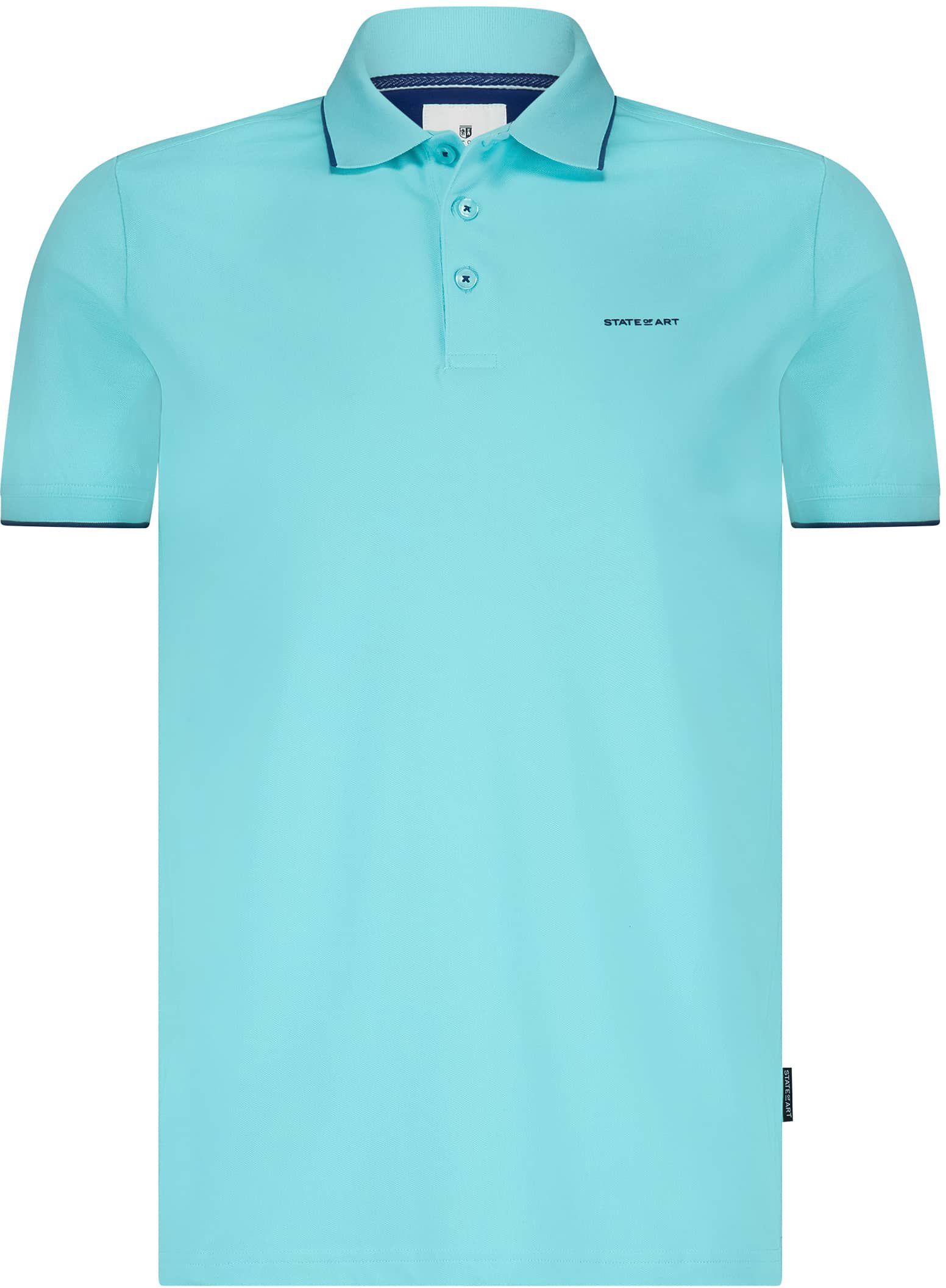  State of Art Poloshirt Piqué Bleu Clair 46115400-5200 commander en ligne | Suitable