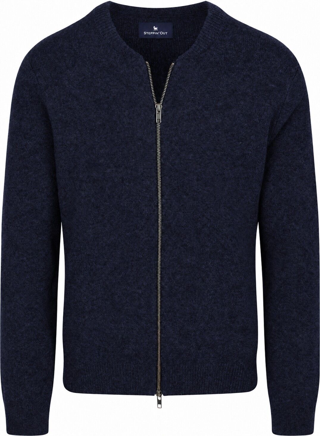 Steppin' Out Cardigan Lamswol Marineblauw CA-ZIP LMBS-SO-26.01 Navy kopen | Suitable