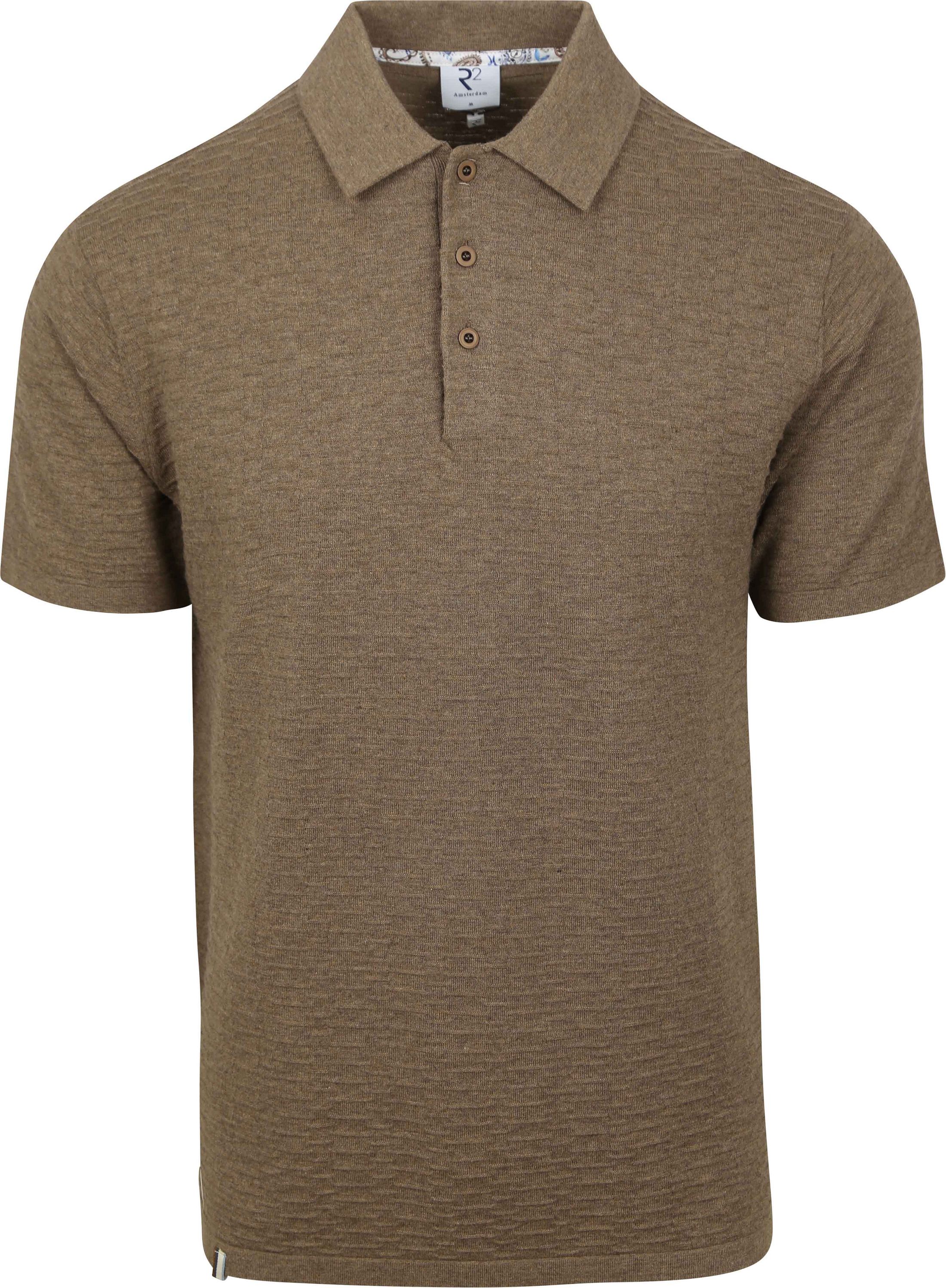 R2 Polo Maille Taupe commander en ligne | 128.KNITPOLO.002-042 | Suitable Luxembourg