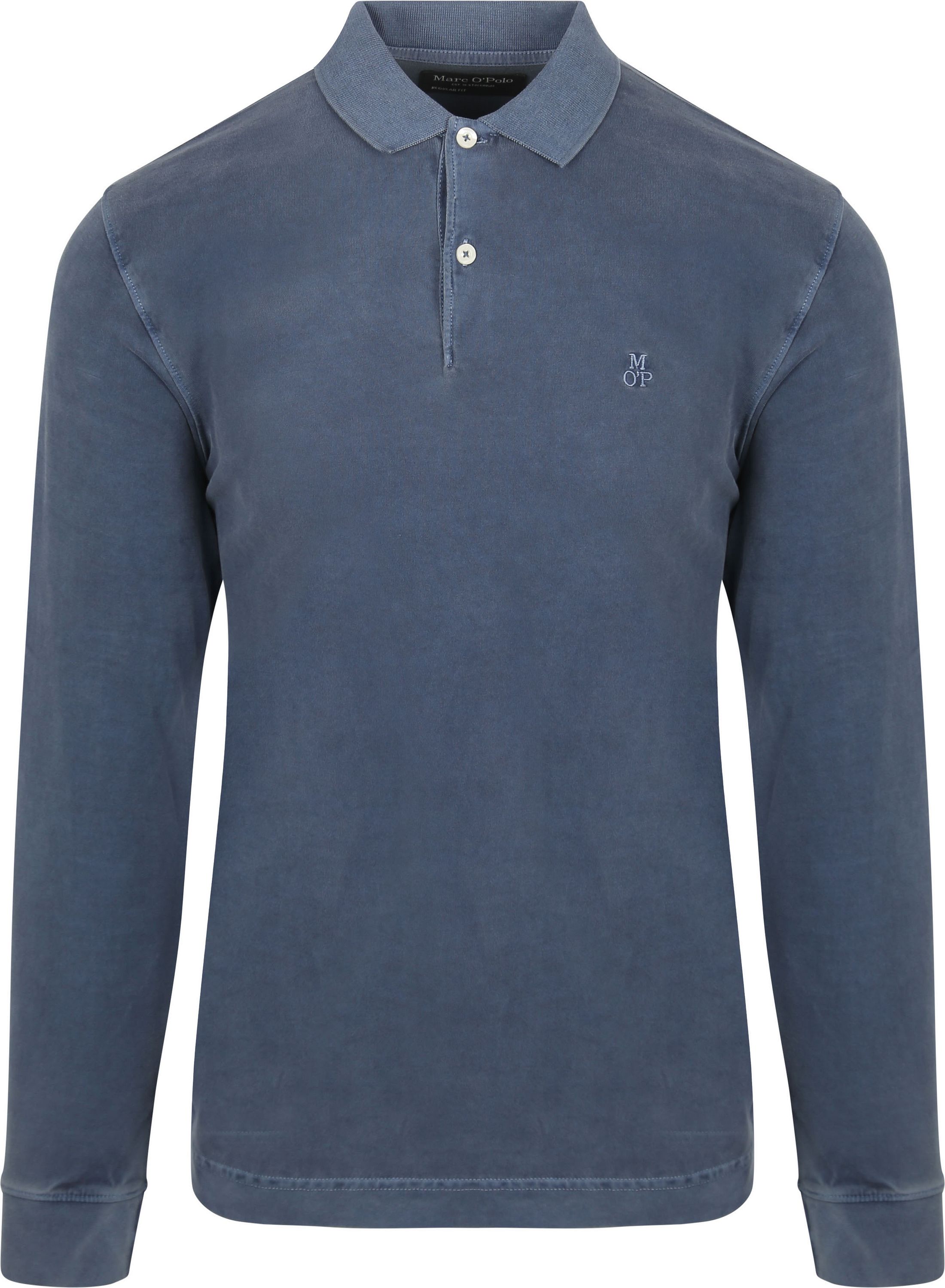 Marc O'Polo Longsleeve Poloshirt Donkerblauw 528223655004-849 kopen | Suitable