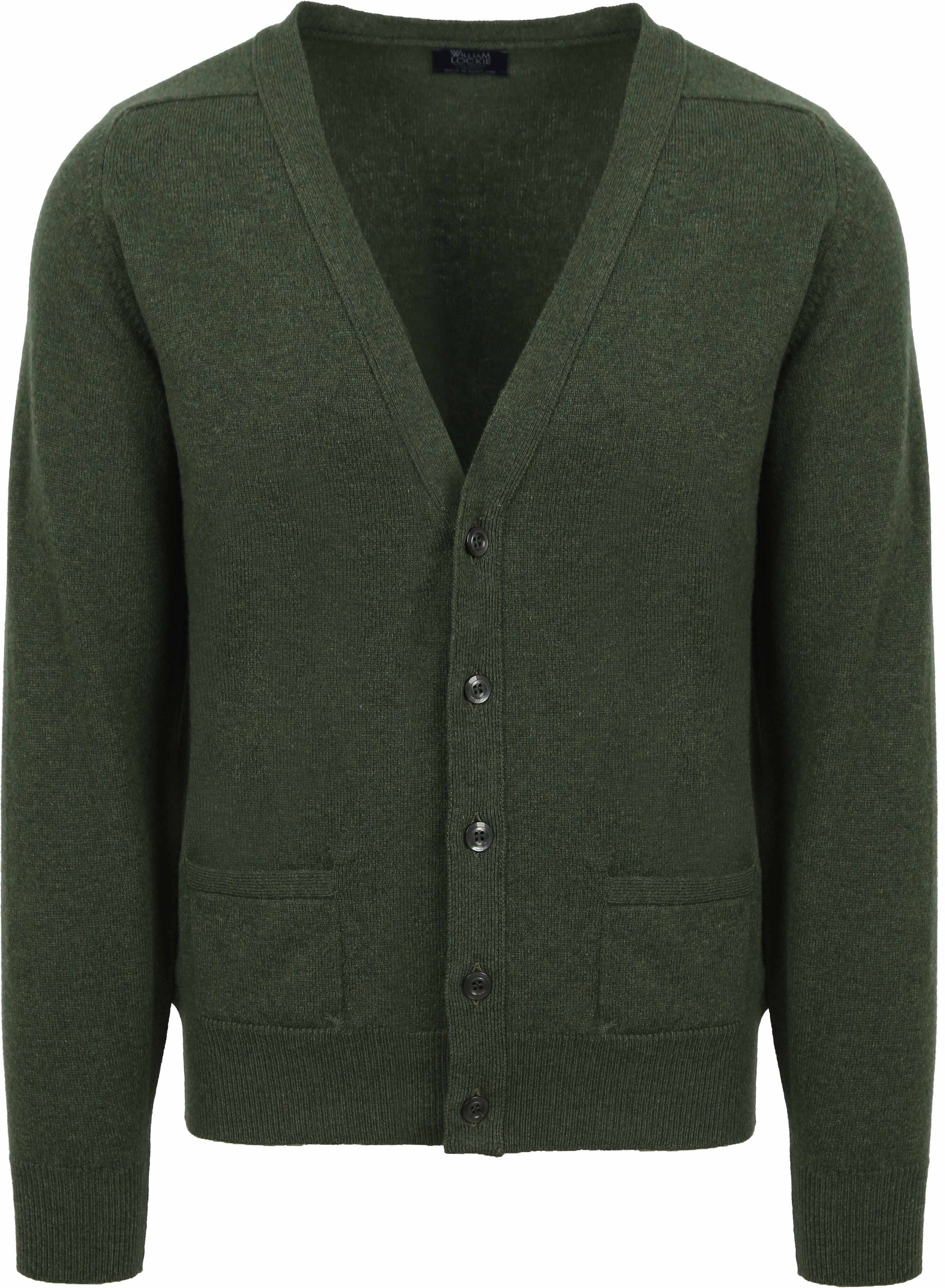 William Lockie Lammwolle Strickjacke Dunkelgrün 7093 Rosemary/Green kaufen | Suitable