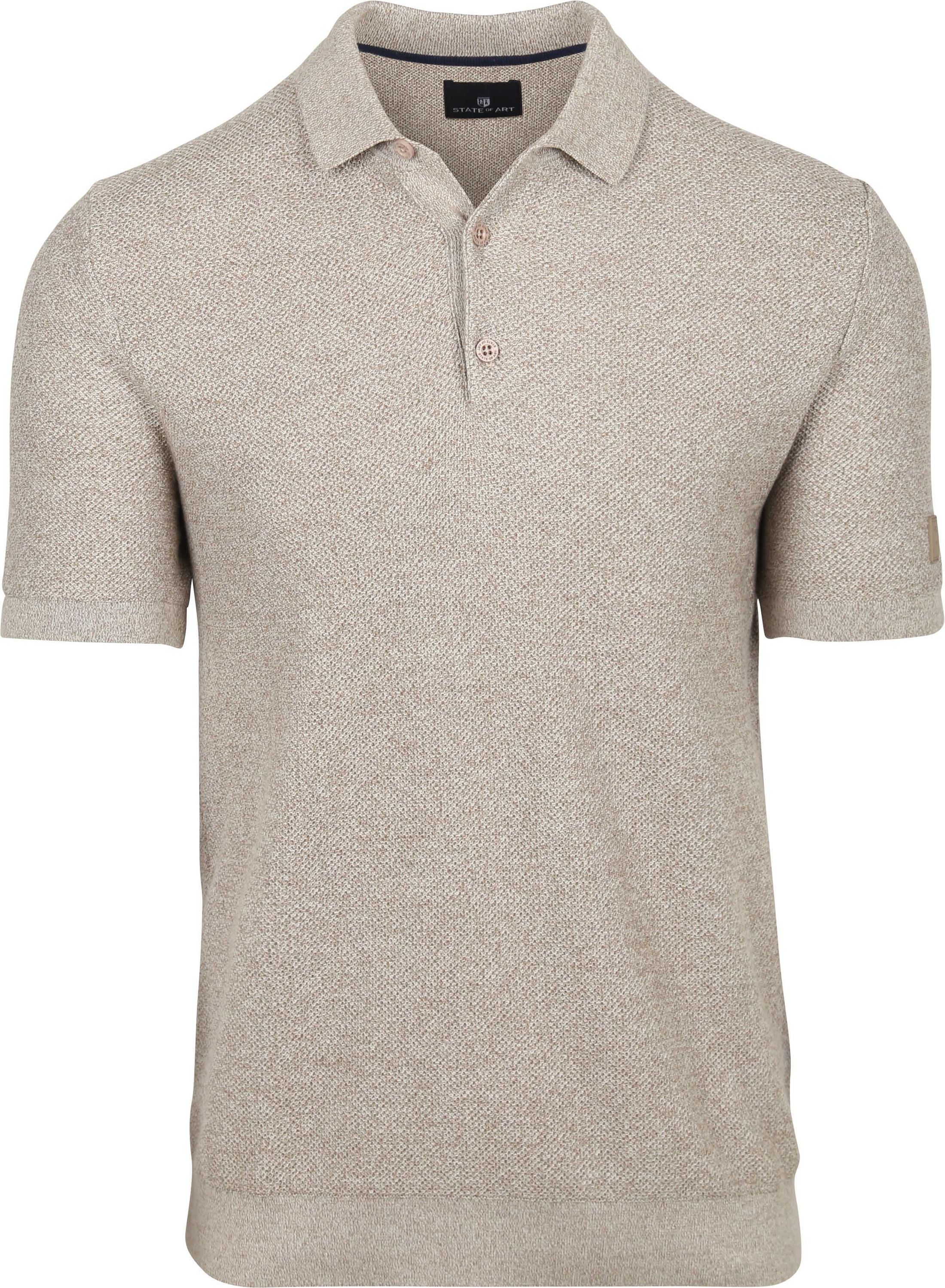 Polo maille State of Art Beige commander en ligne | Suitable