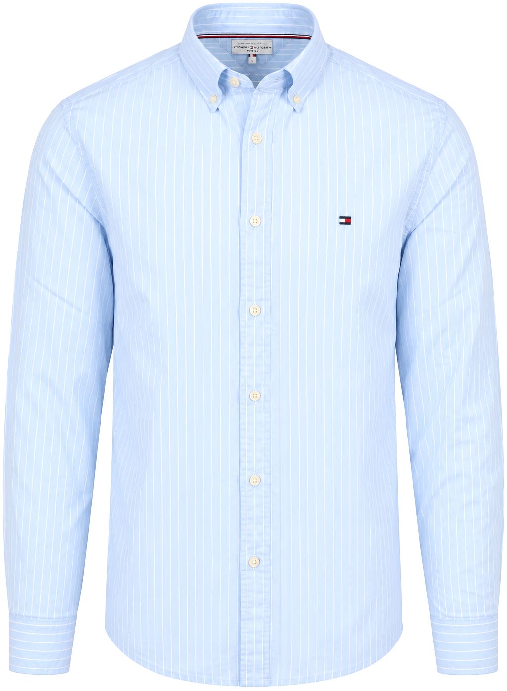 Tommy Hilfiger Poplin Hemd Gestreift Hellblau kaufen | MW0MW44571-0A5 | Suitable