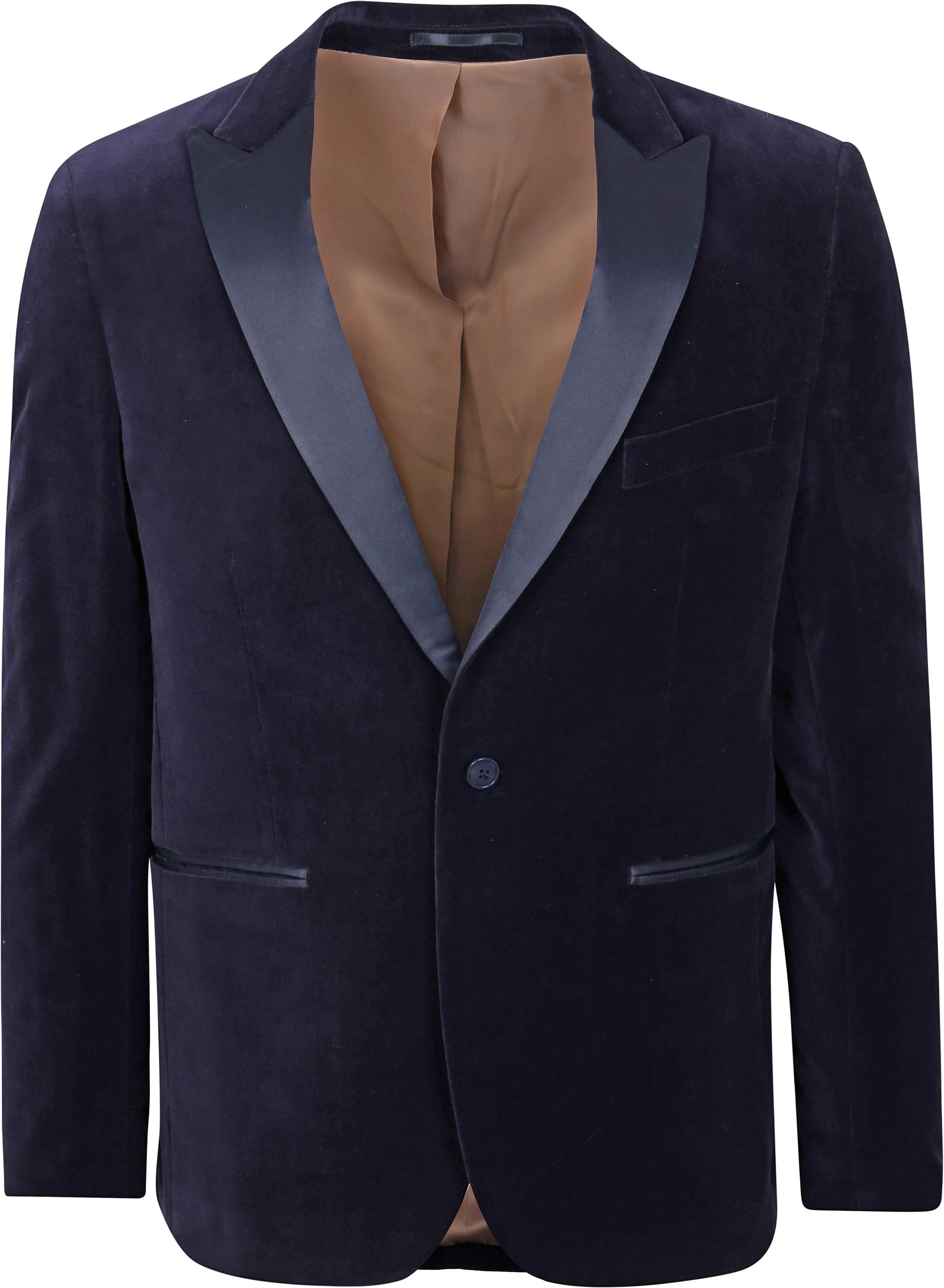 Suitable Smoking Blazer Samt Marineblå BL-SMOK-VELV-24