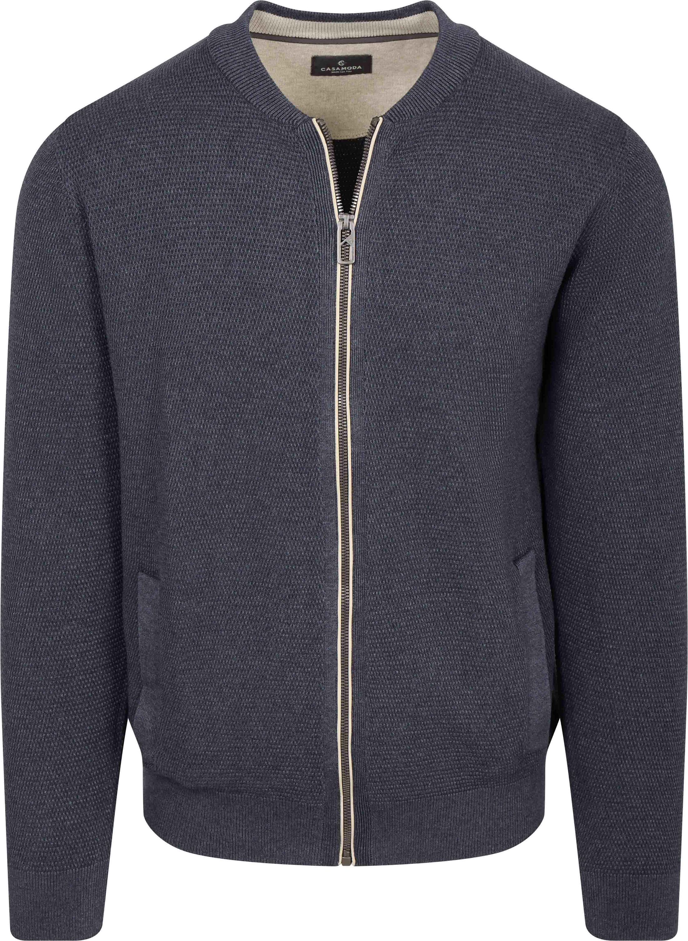 CASAMODA Strickjacke Zip Structure Navy 454479100-108 kaufen | Suitable