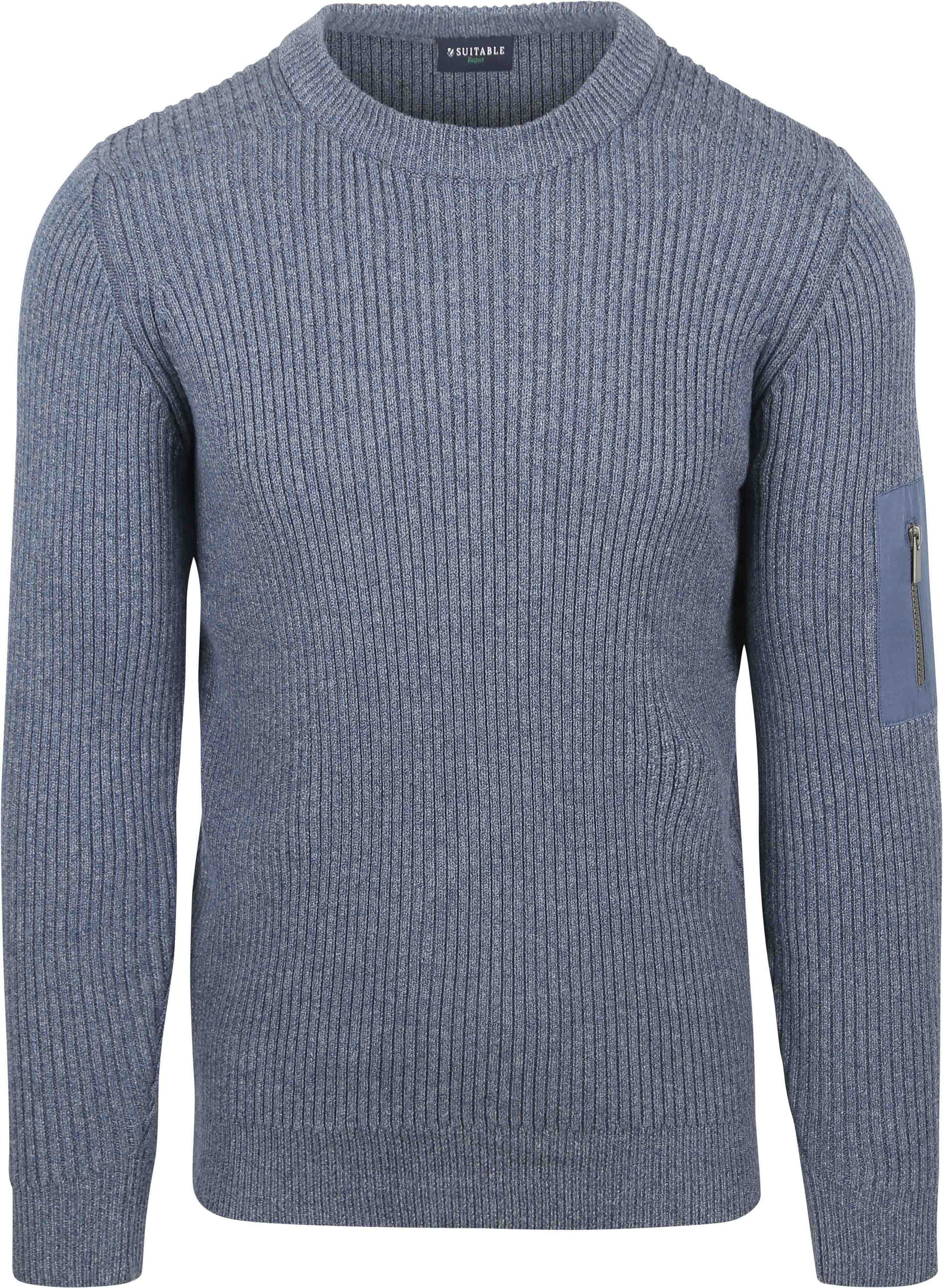 Suitable Mou Pullover Melange Blau RSP-PUMOUCREW-DN kaufen | Suitable