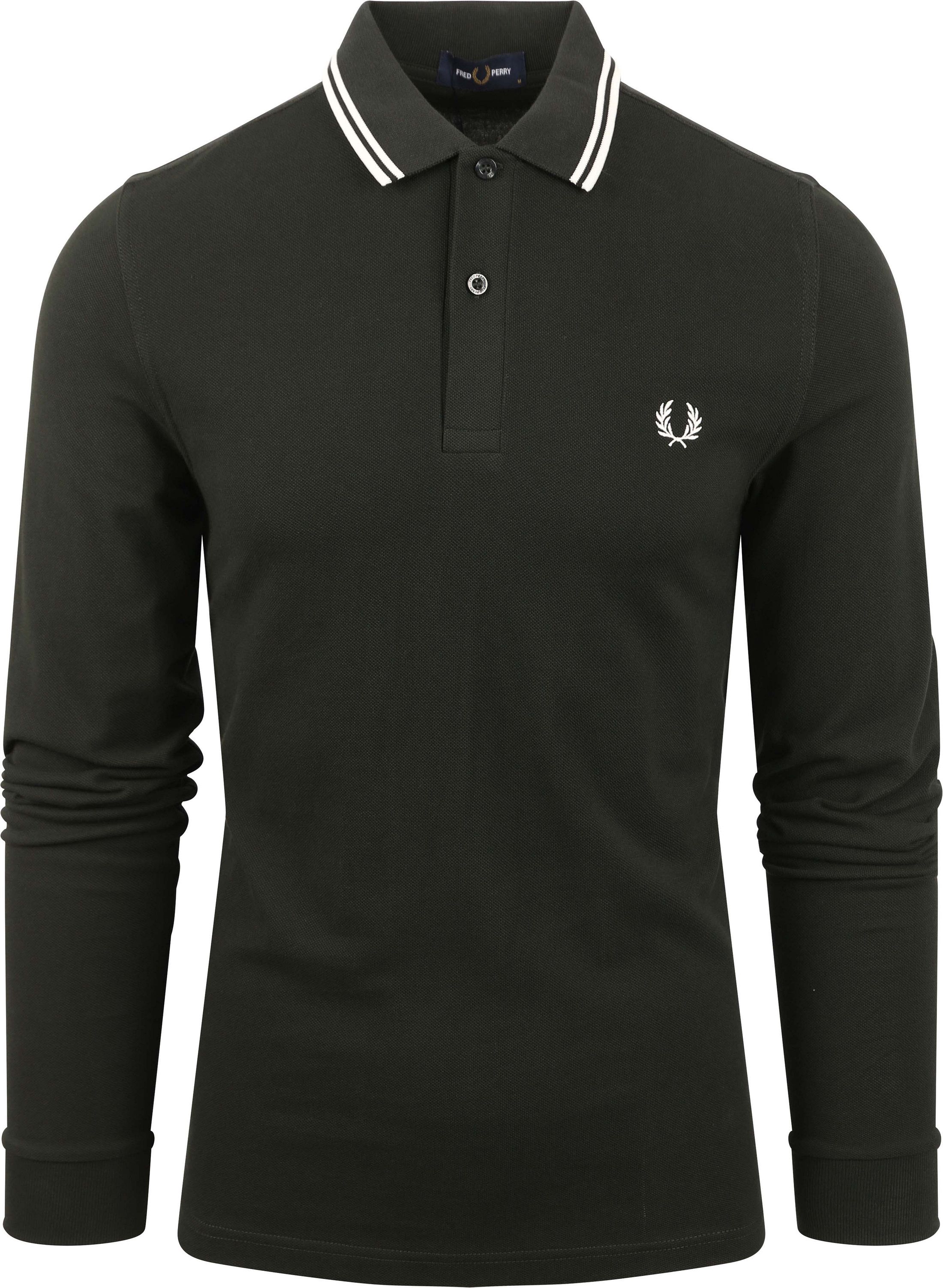 Fred Perry långärmad piké Mörkgrön T50 M3636-T50