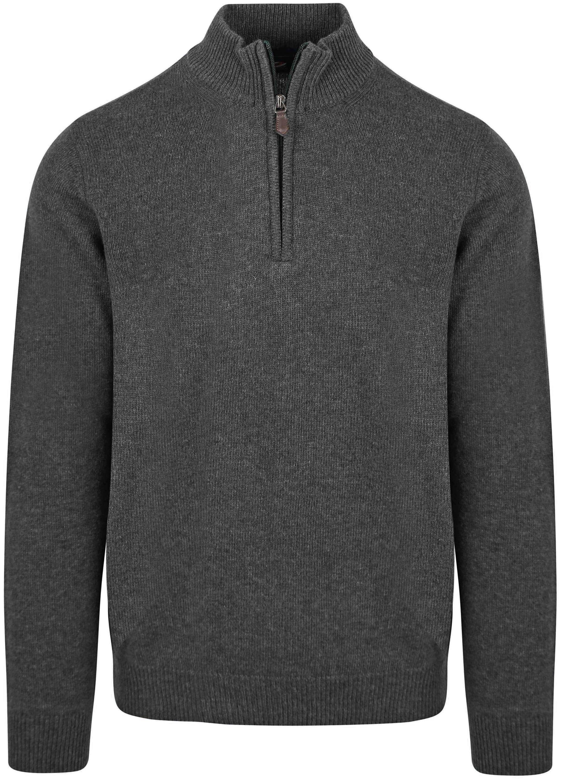 Suitable Half Zip Genser Lammull Antrasitt Grå Størrelse XL