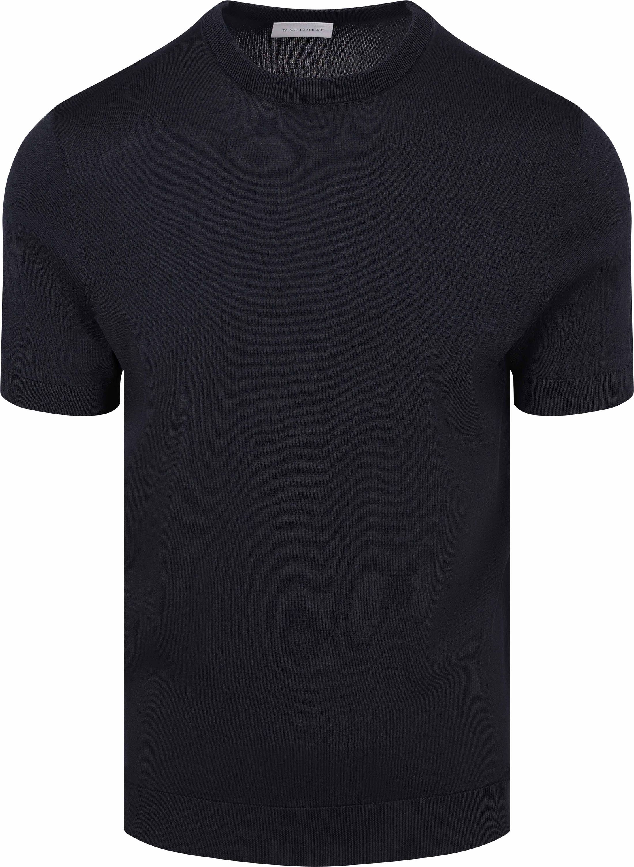 Suitable Stickad T-tröja Wake Marinblå SPE26106WA35ST-Navy