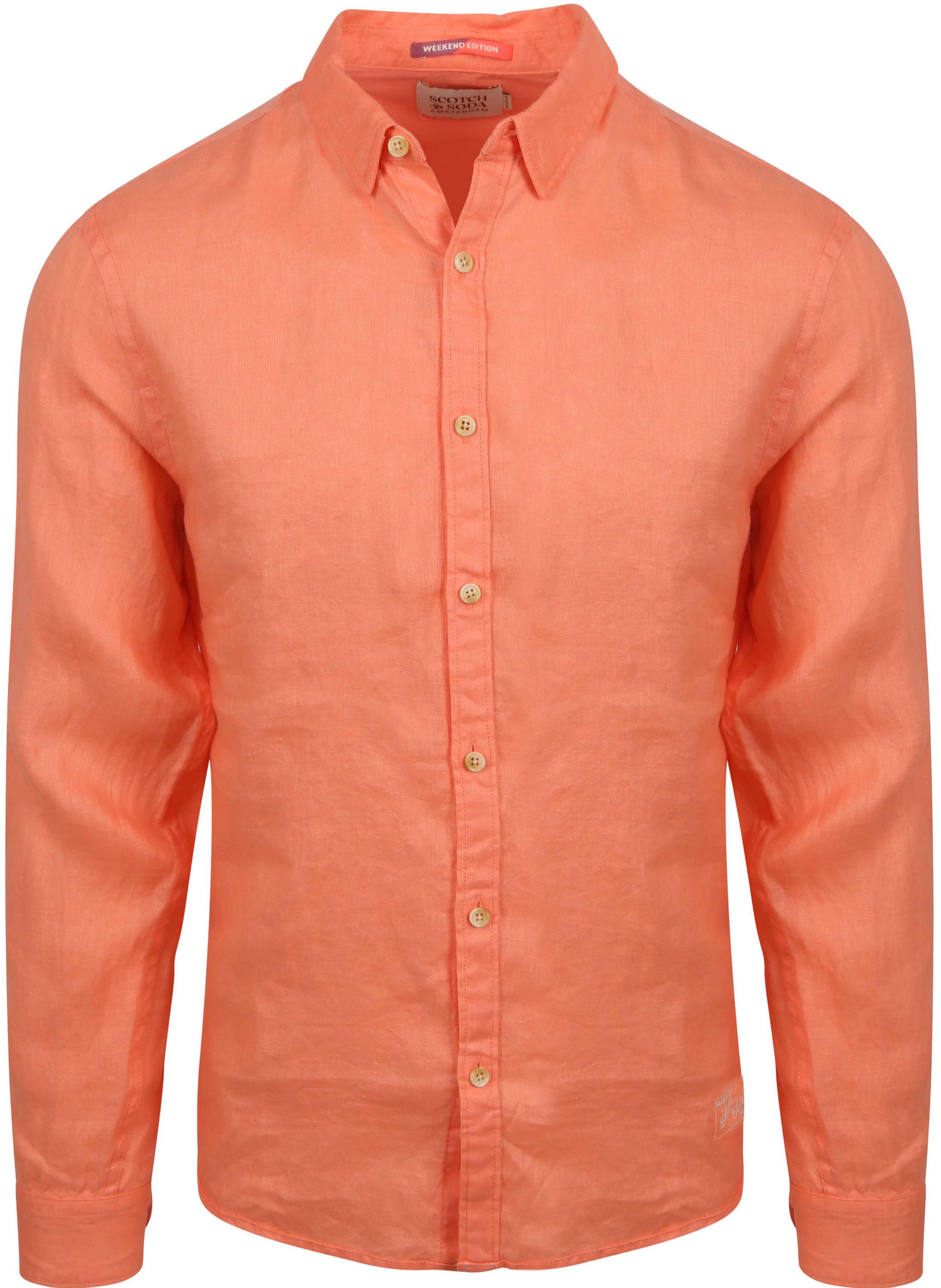 Chemise De Lin Scotch and Soda Saumon 177150-2748 commander en ligne | Suitable