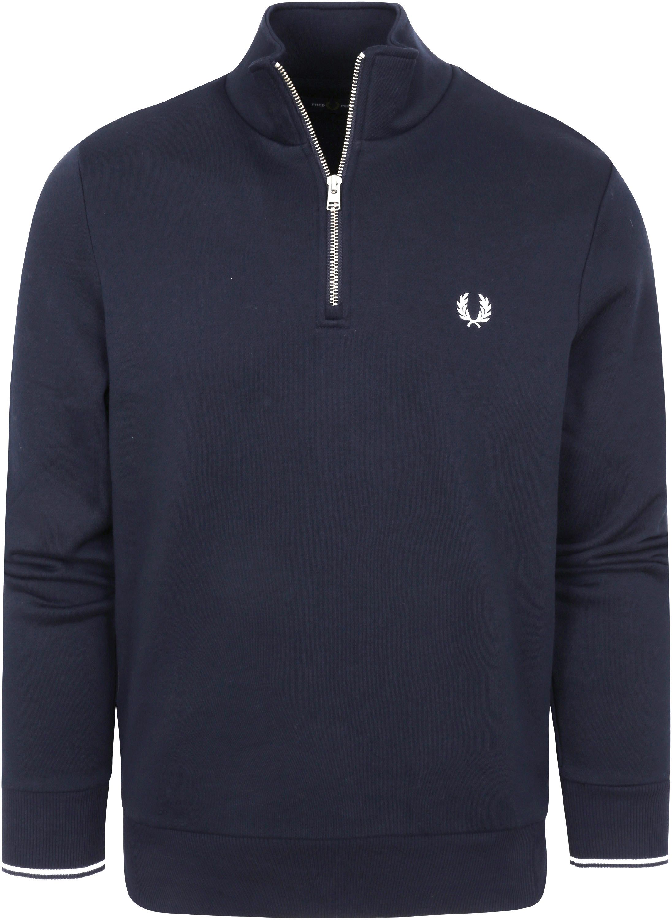 Fred Perry Half Zip Tröja Marinblå M3574-608