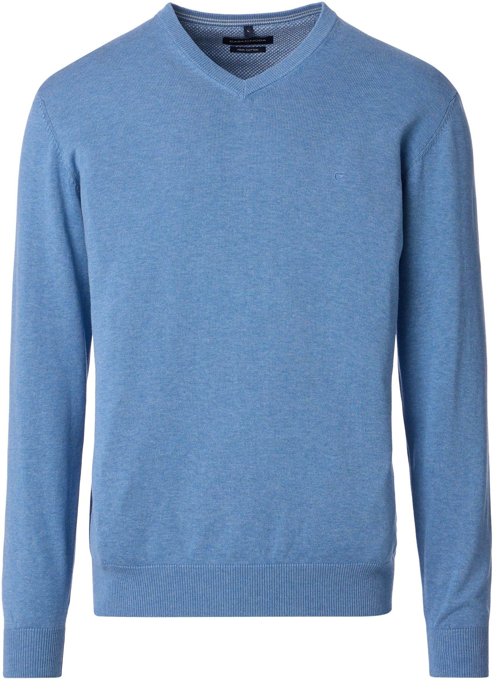 Casa Moda Pullover V-Hals Blauw 004430-162