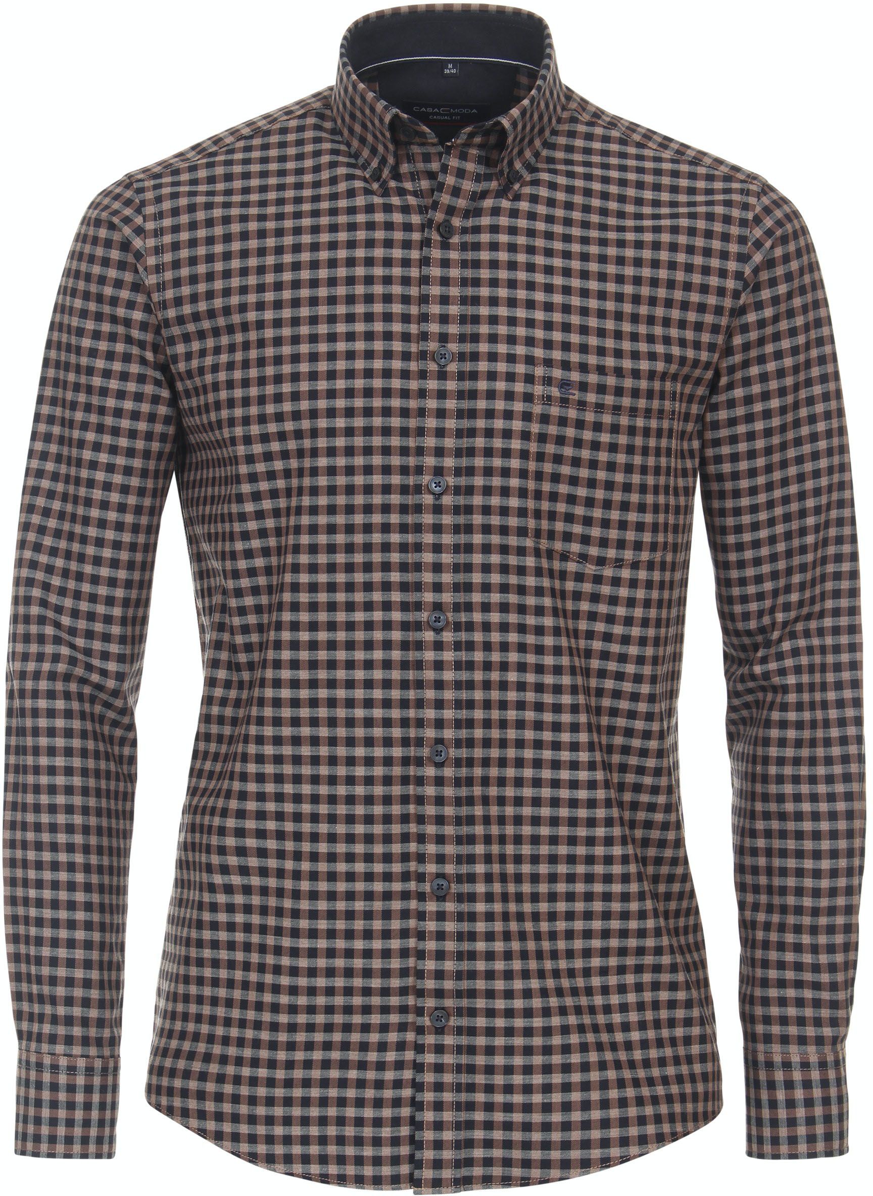 Casa Moda Overhemd Ruiten Bruin 434110700-200 kopen | Suitable