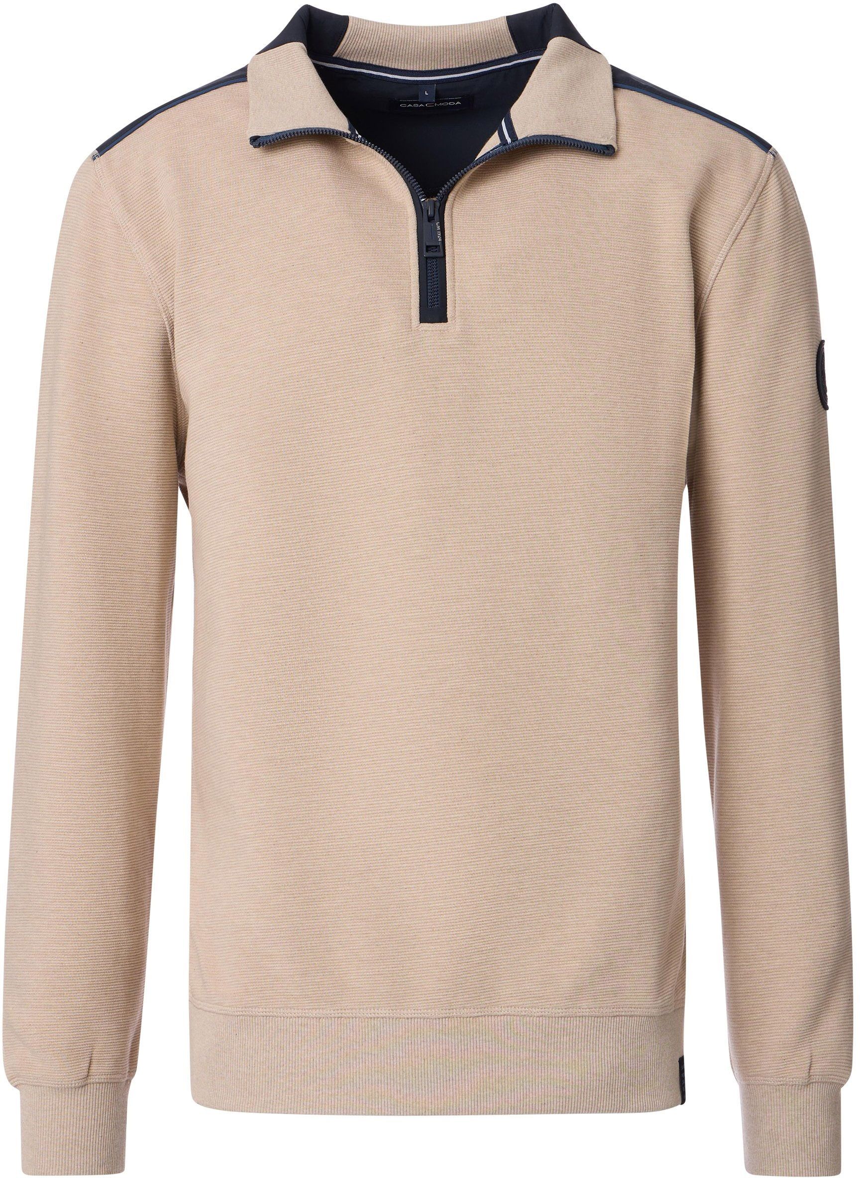 CASAMODA Half Zip Sweat Beige order online | 444303400-657 | Suitable Greece