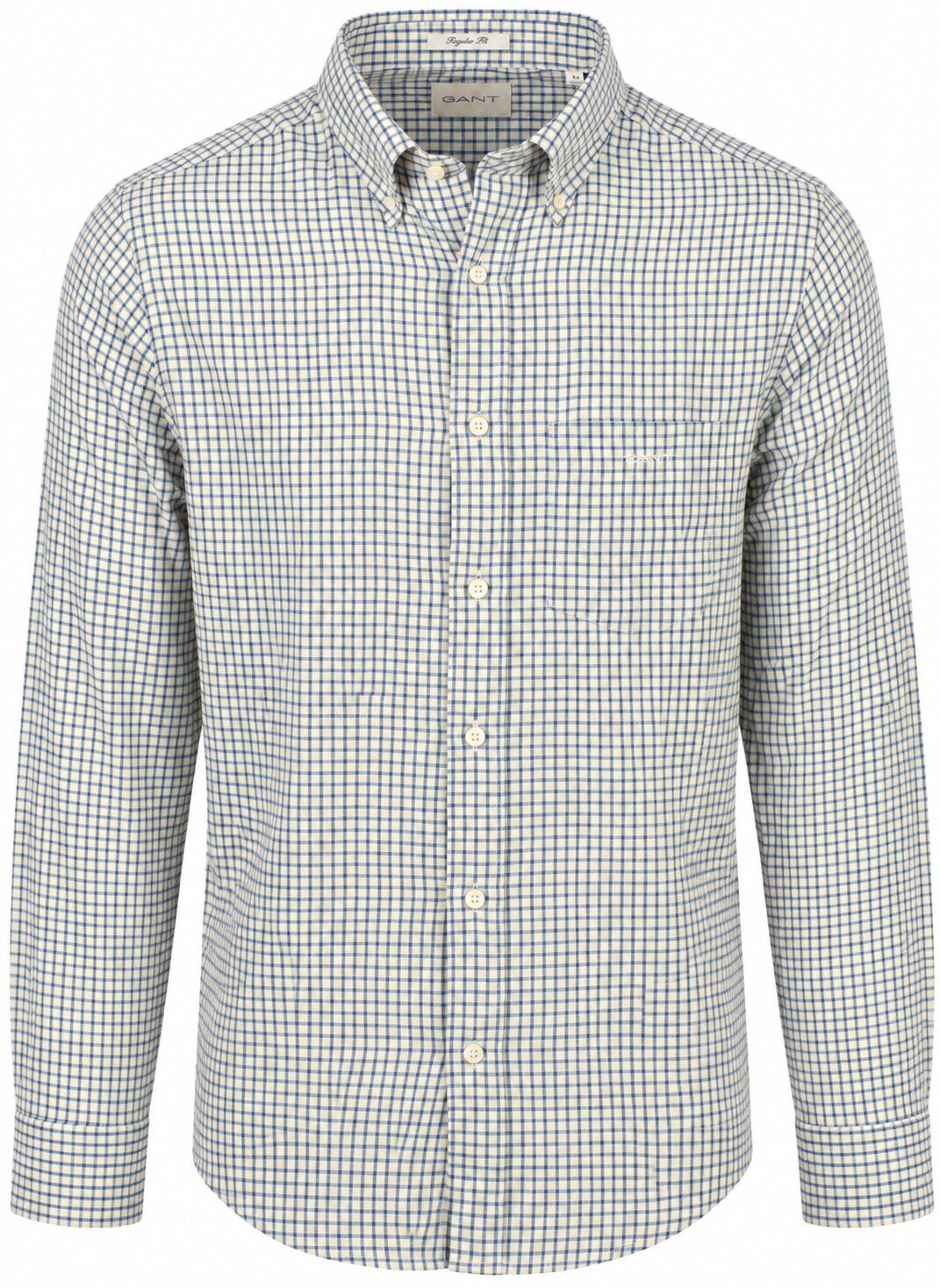 Køb Gant Skjorte Flannel Ternet Blå 3263034-476 | Suitable