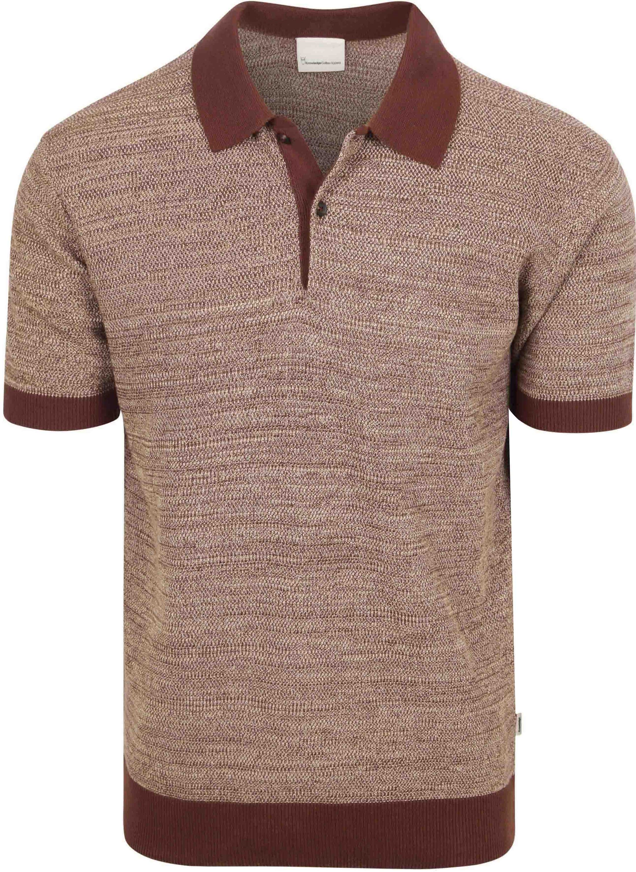 Køb KnowledgeCotton Tøj Polo-trøje i strik chokoladebrun  | Suitable