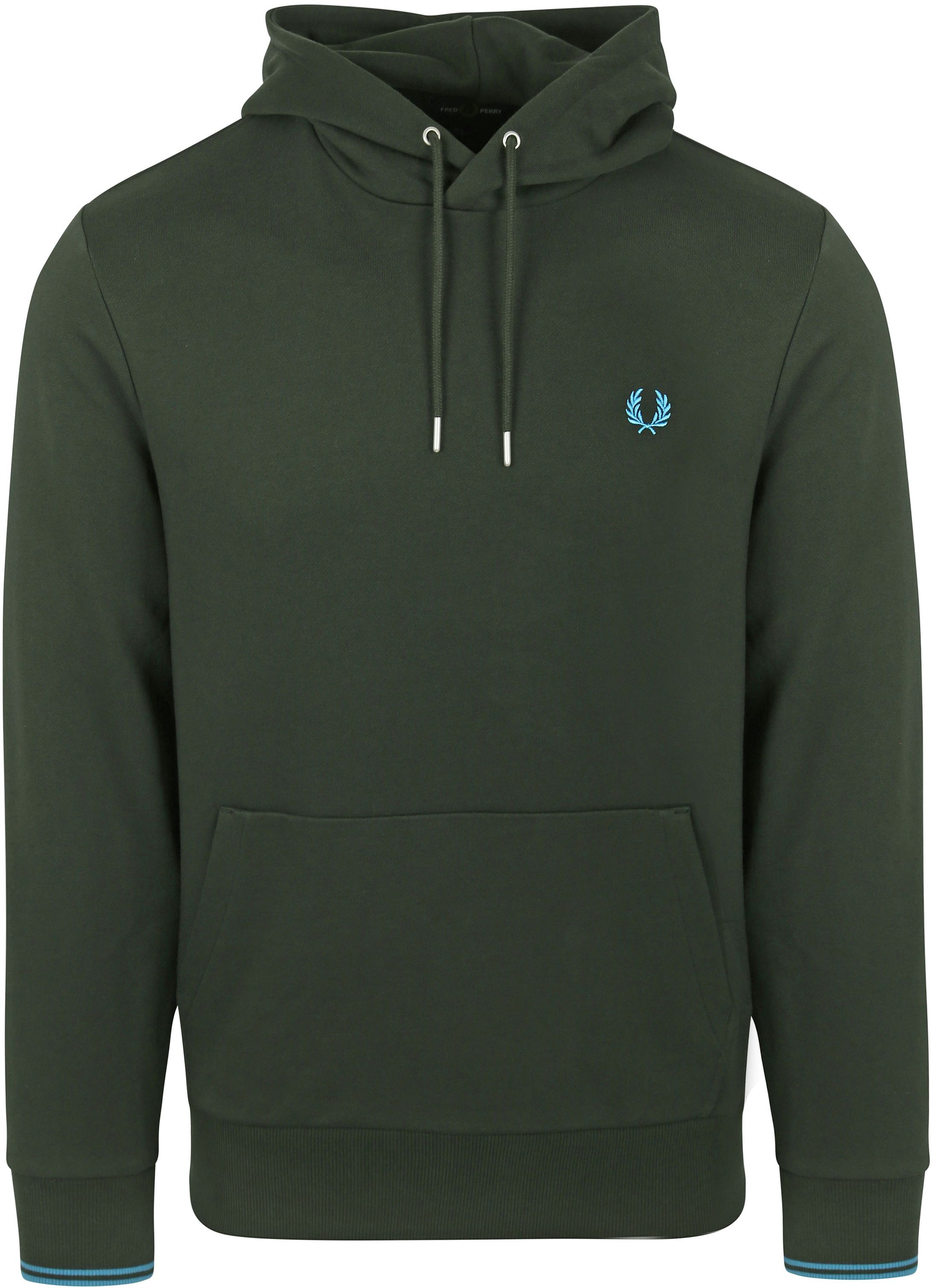 Fred Perry Hoodie Logo Night Green M2643-W64 order online | Suitable