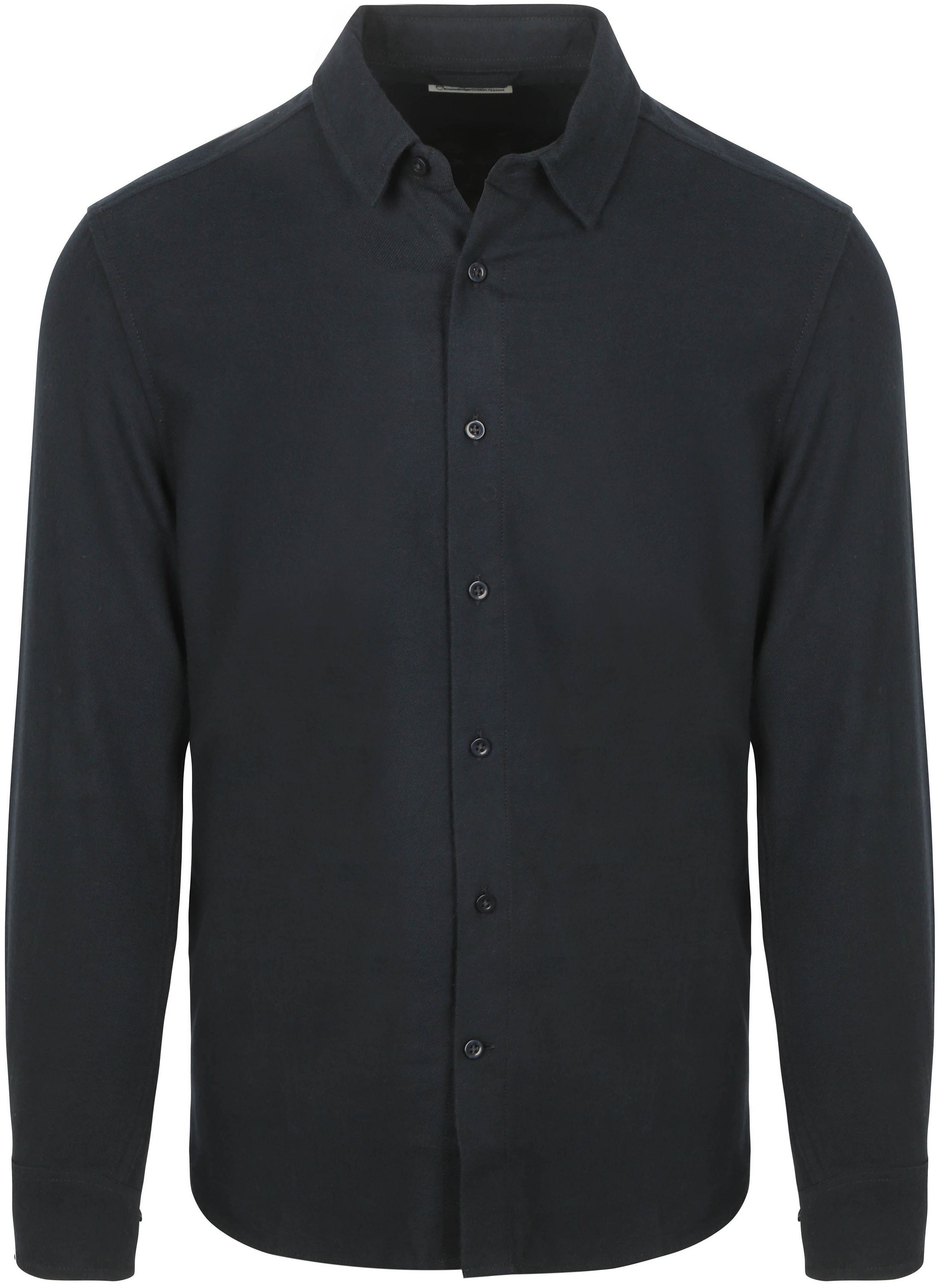 Knowledge Cotton Apparel skjorte Flannel Total Eclipse 1090114-1001