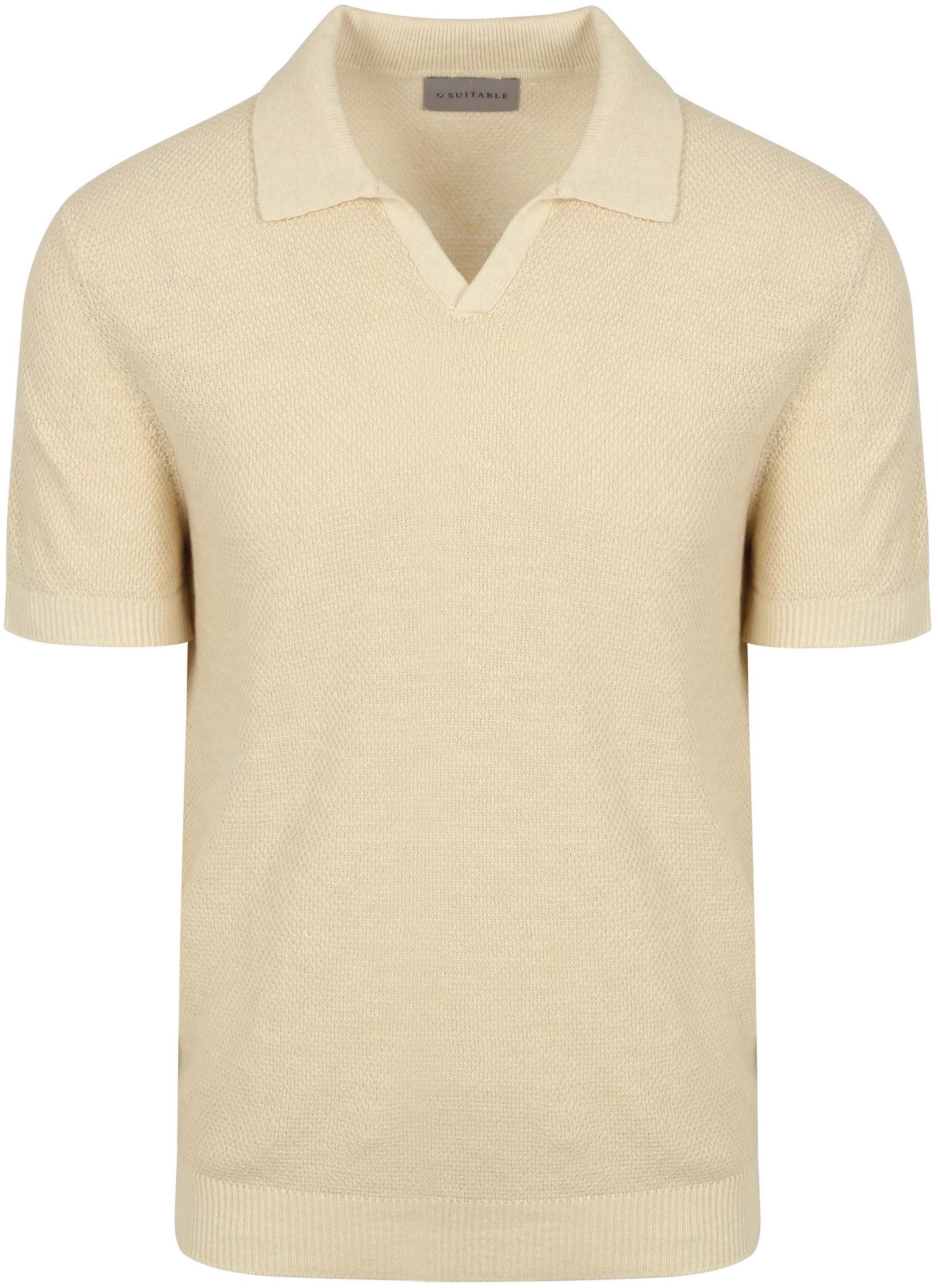 Suitable Polo Riva Bean Linen Cotton Sand Off-white Beige måle XL