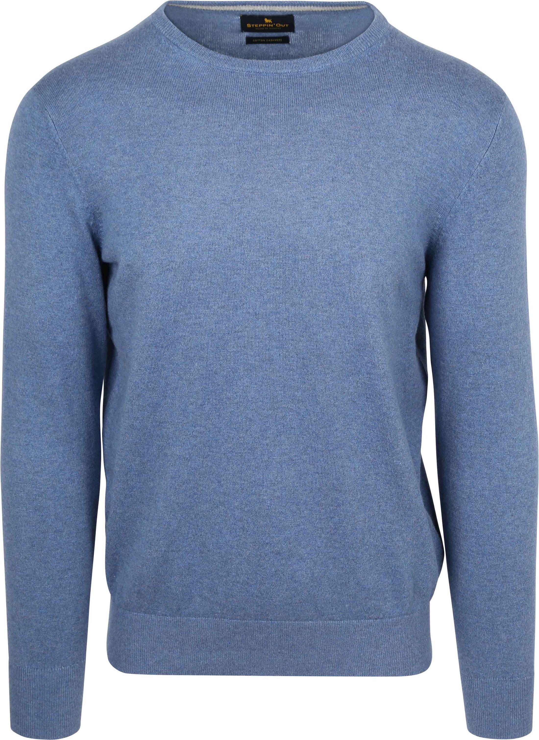 Steppin' Out Sweter Niebieski PU-O-COCASH-STEPP-MIDBLUE / SM1202.0001-2300 
